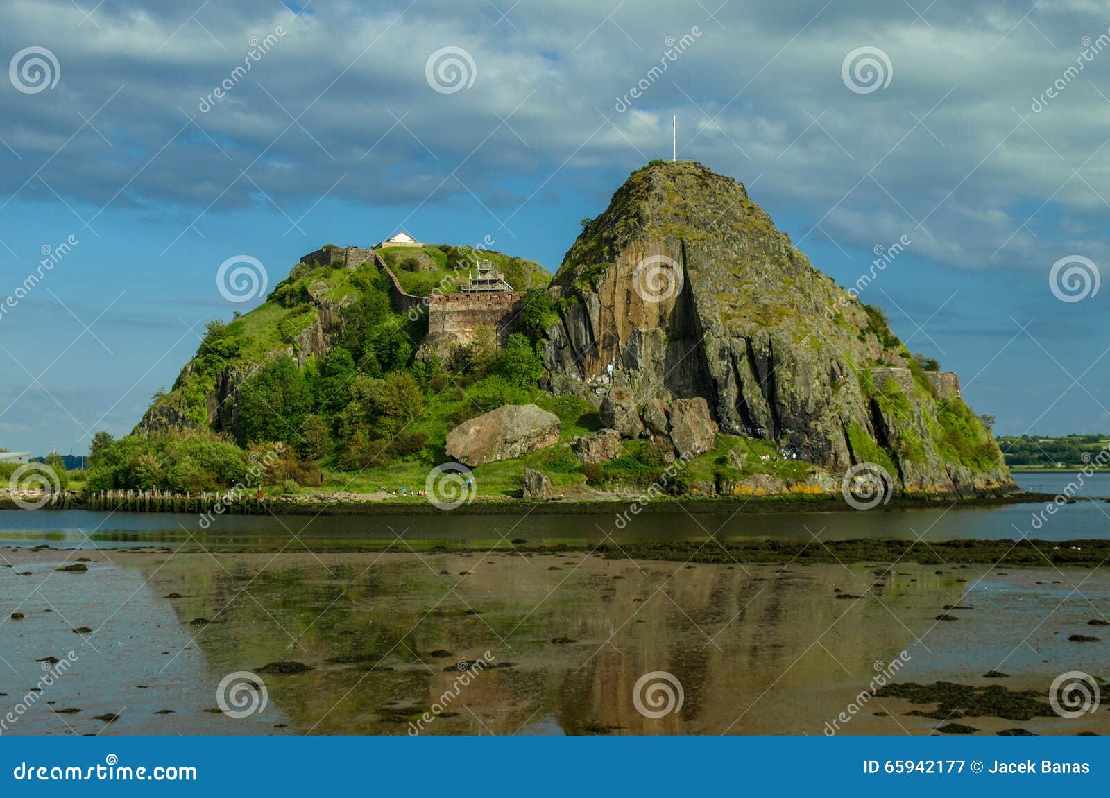 Dumbarton Castle, A Ancient Stronghold In Scotland. Stock Photography