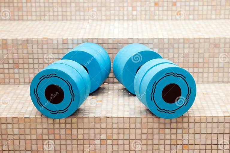 Dumbbell Weights for Water Aerobics Stock Photo Image of activity