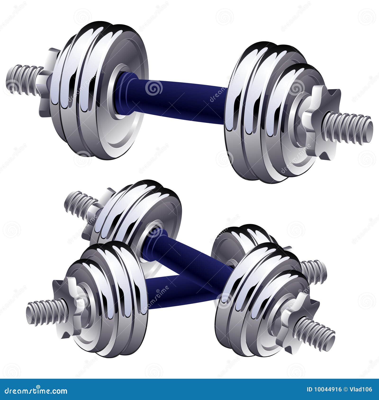 Dumbbells di vettore. Dumbbells di vettore isolati su white.EPS disponibile.