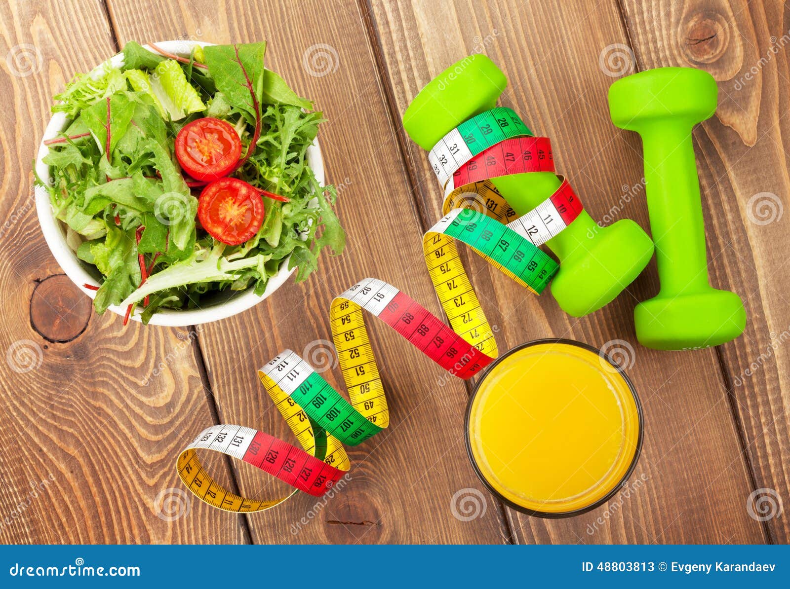 Dumbells, Tape Measure And Healthy Food. Fitness And Health Stock Image  Image of orange 