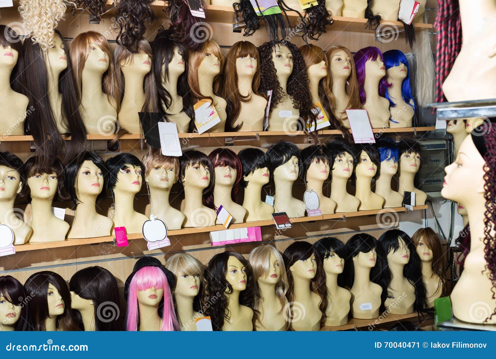 Dummies Heads with Hair Style in Shop Stock Image - Image of boutique,  mannequins: 70040471