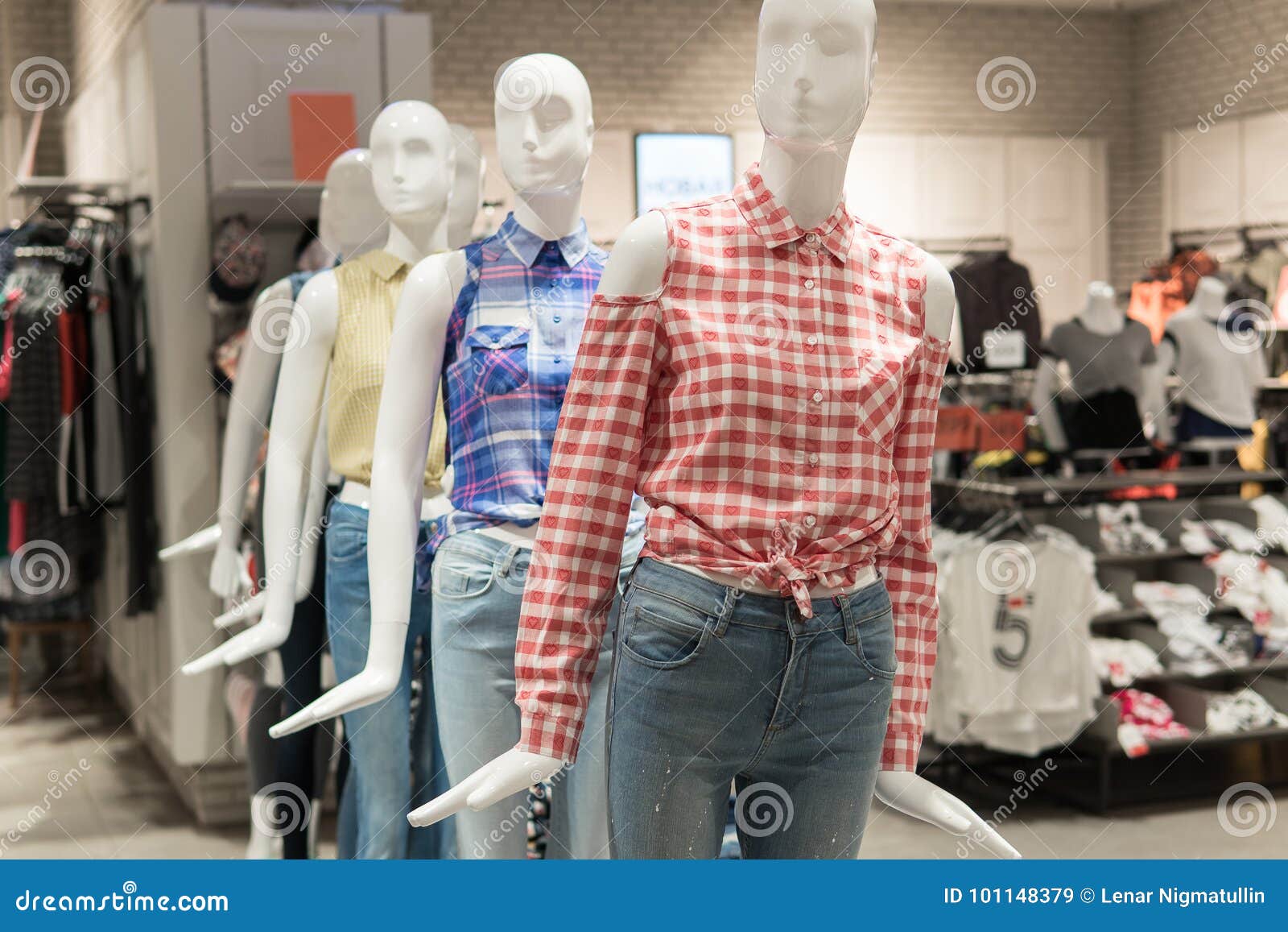 Dummy Show Clothes Inside in Mall Stock Image Image of interior