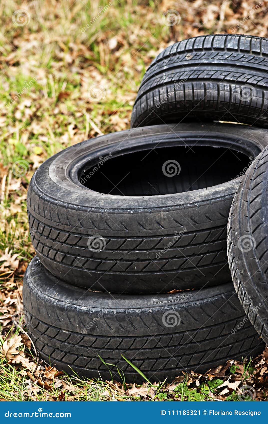 Dump of Automobile Tires. Environmental Pollution Stock Image Image