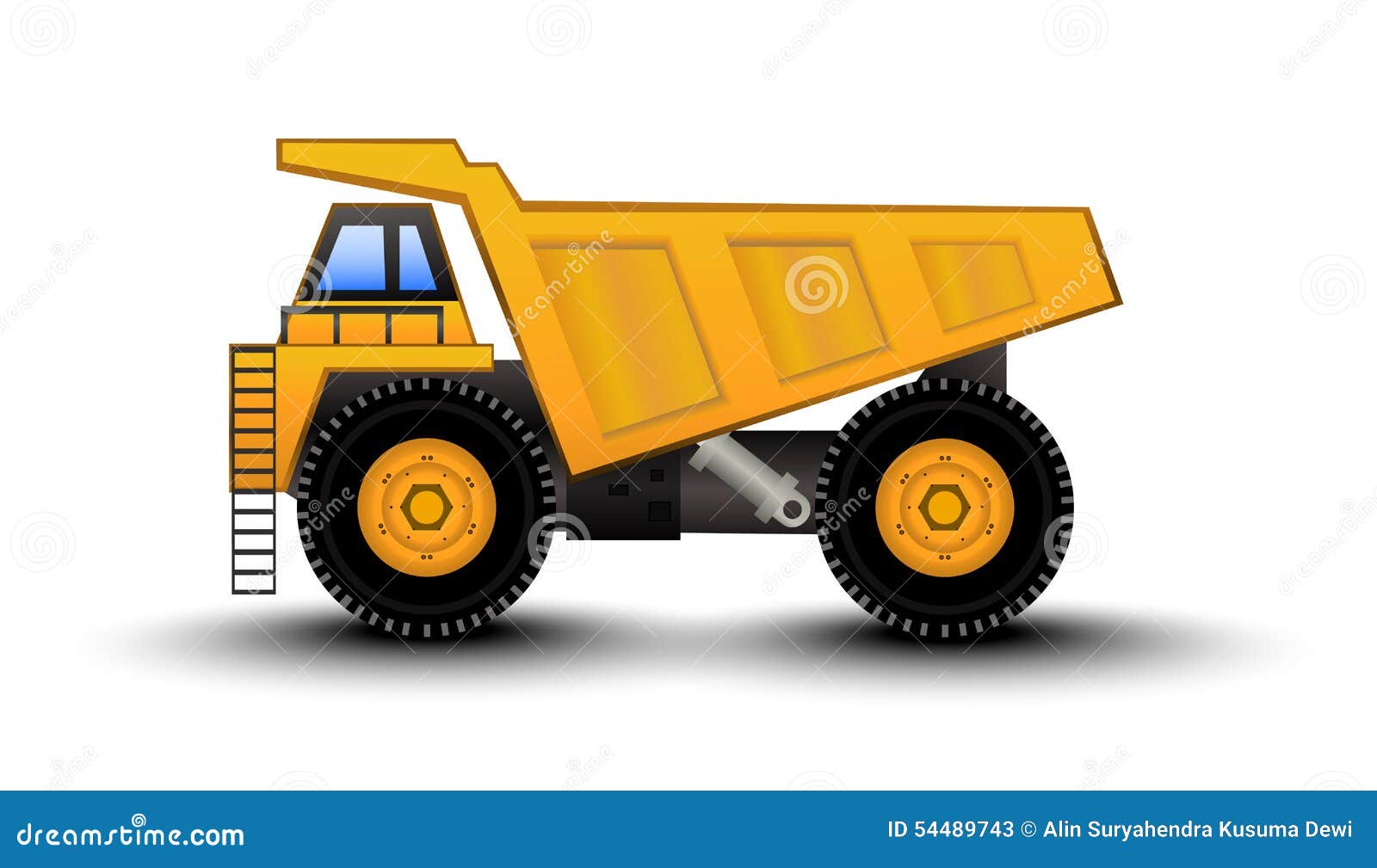 Vector Cartoon Dump Truck | CartoonDealer.com #7832873