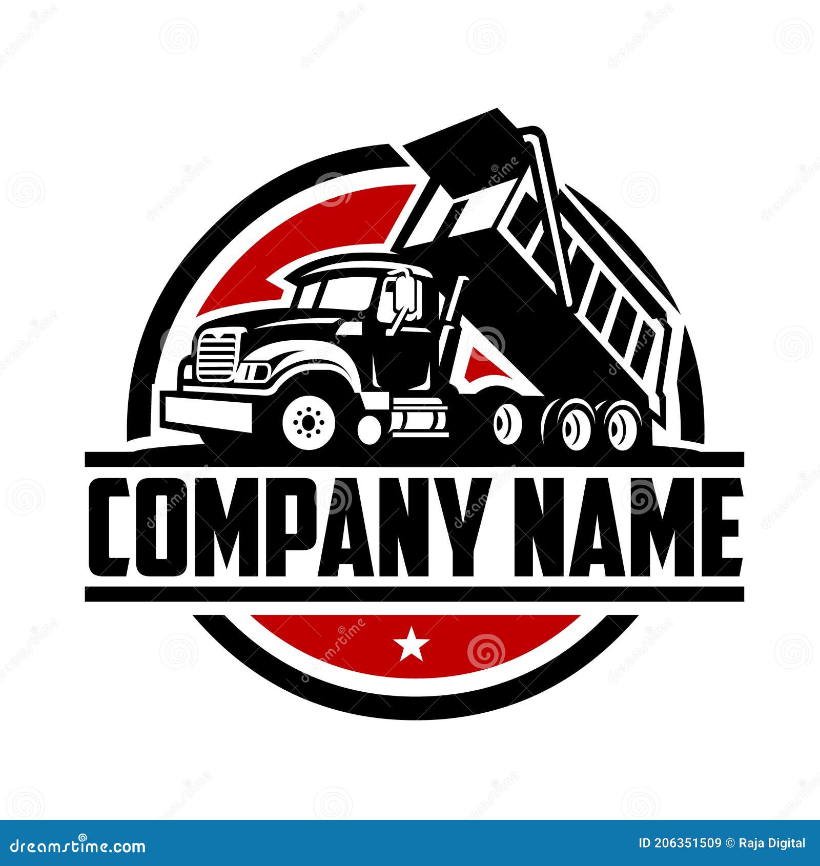dump truck company logo template