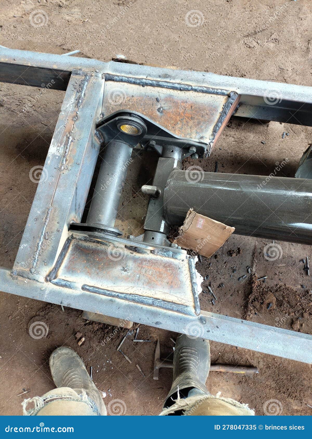 Dump Truck Frame Assembly, Welding, Dump Jack Stock Image Image of