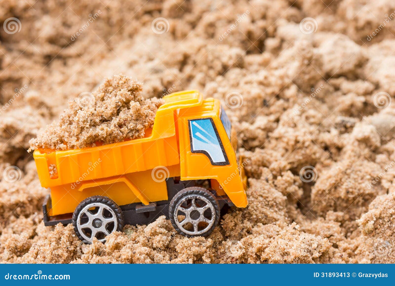 Dump Truck Fully Loaded Sand Stock Image Image of machinery