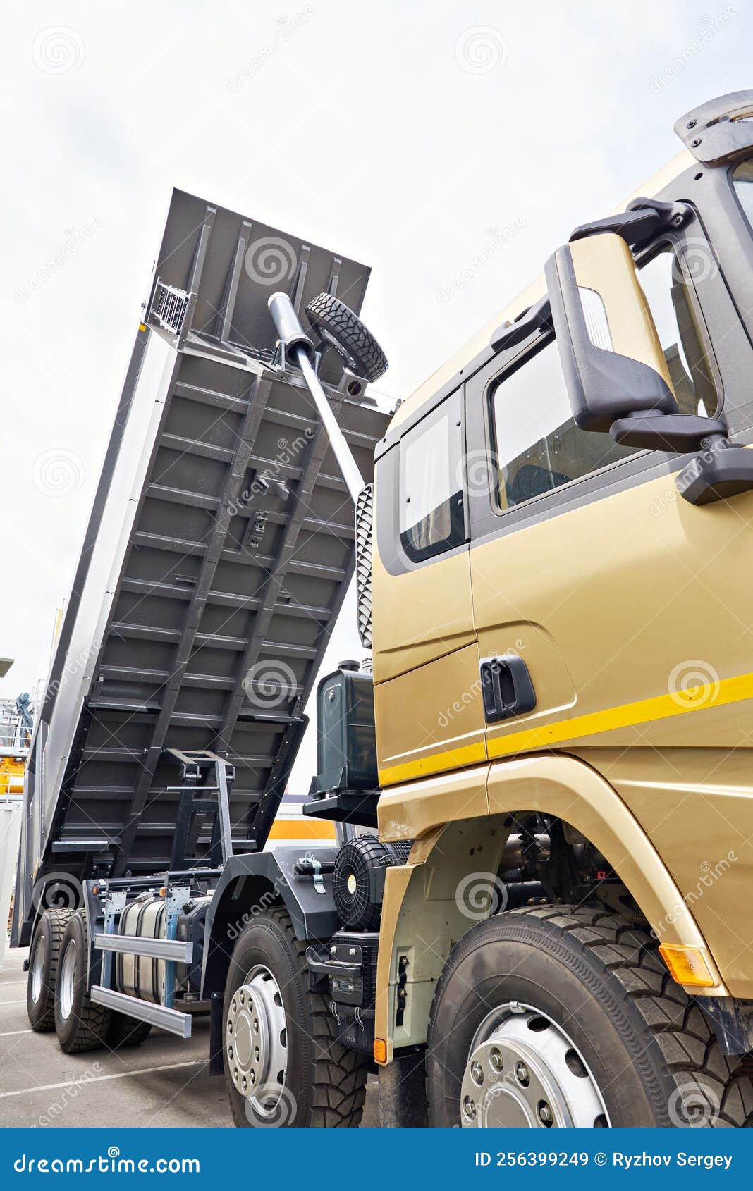 Dump Truck with Hydraulic Lift Stock Image Image of short