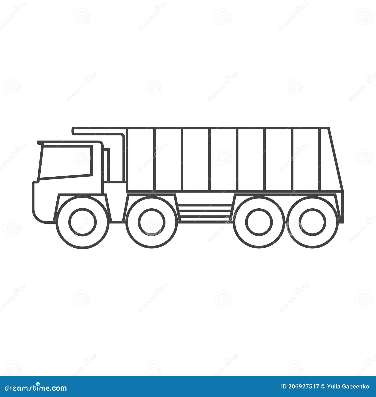 simple dump truck drawing