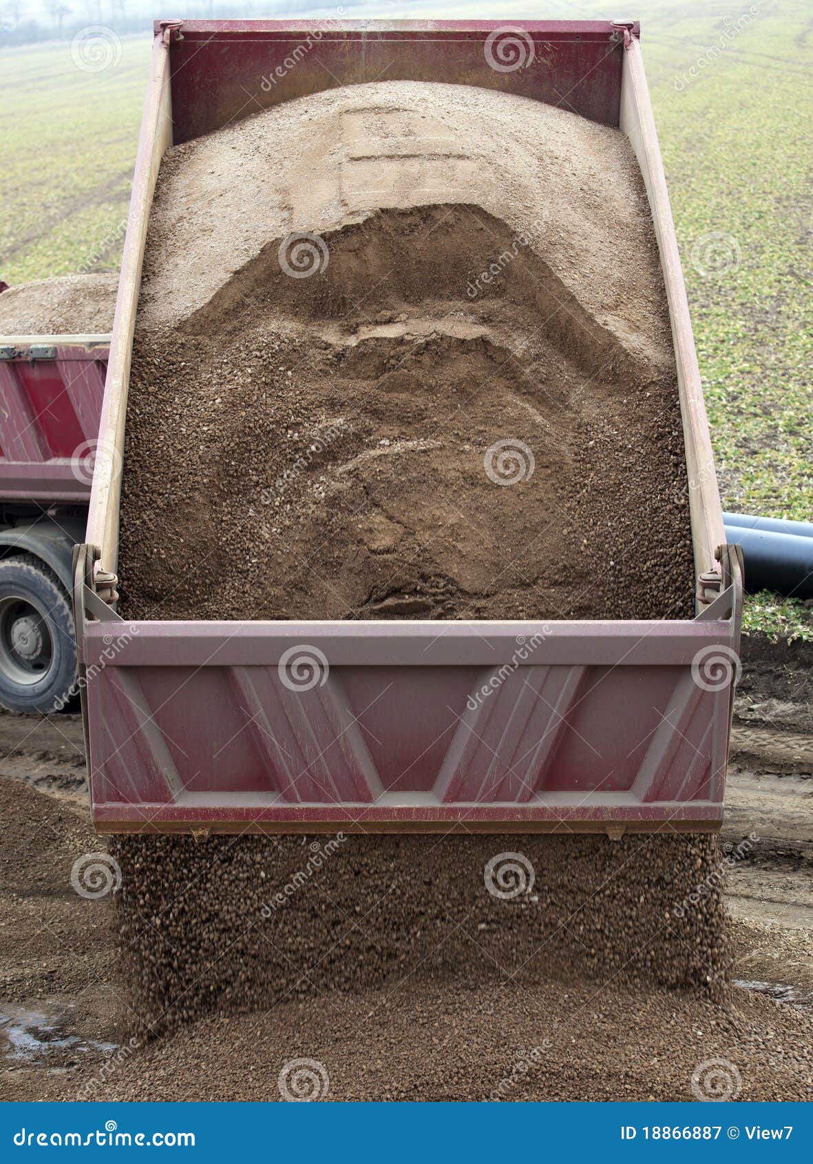 Dump Truck Unloading stock image. Image of deliver, dump 18866887