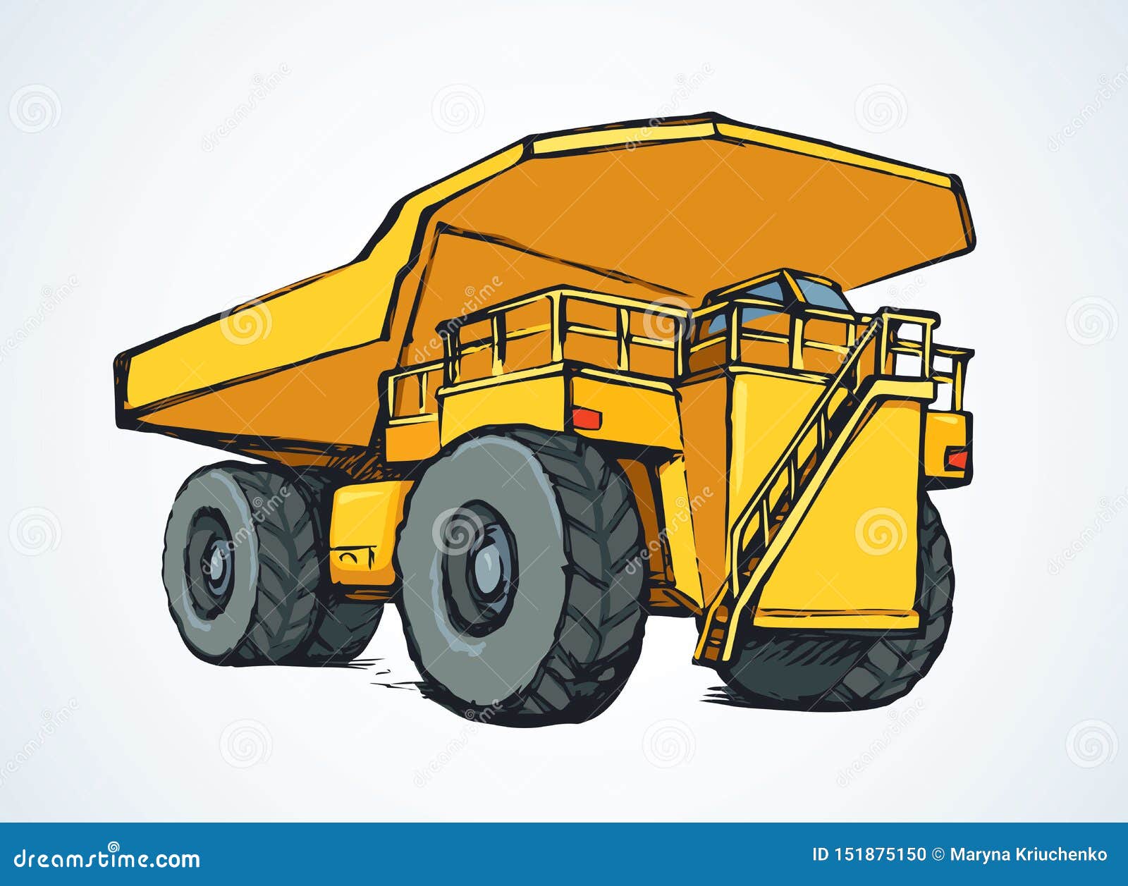 Dump truck. Vector drawing stock vector. Illustration of graphic