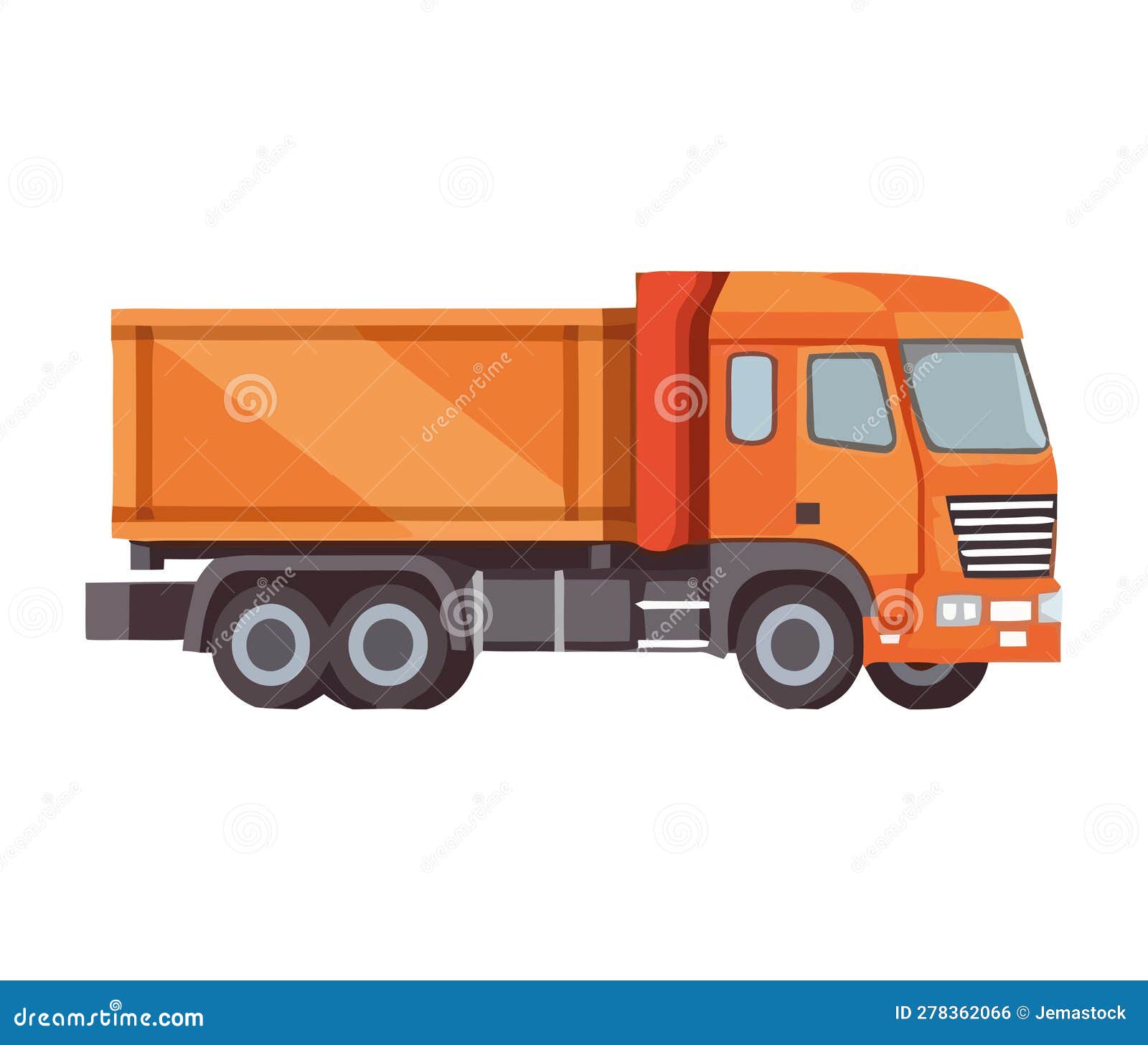 Dump trucks transport stock vector. Illustration of delivering 278362066