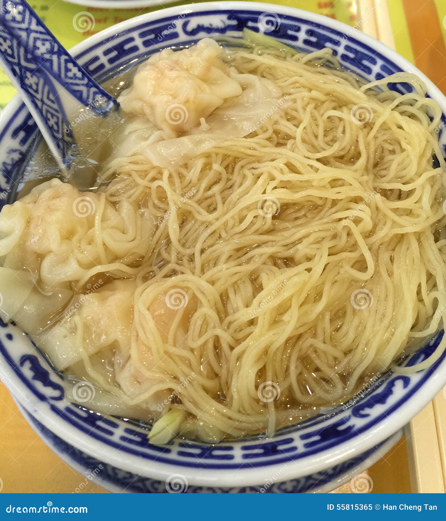 Dumpling Noodles. Chinese noodles with dumplings