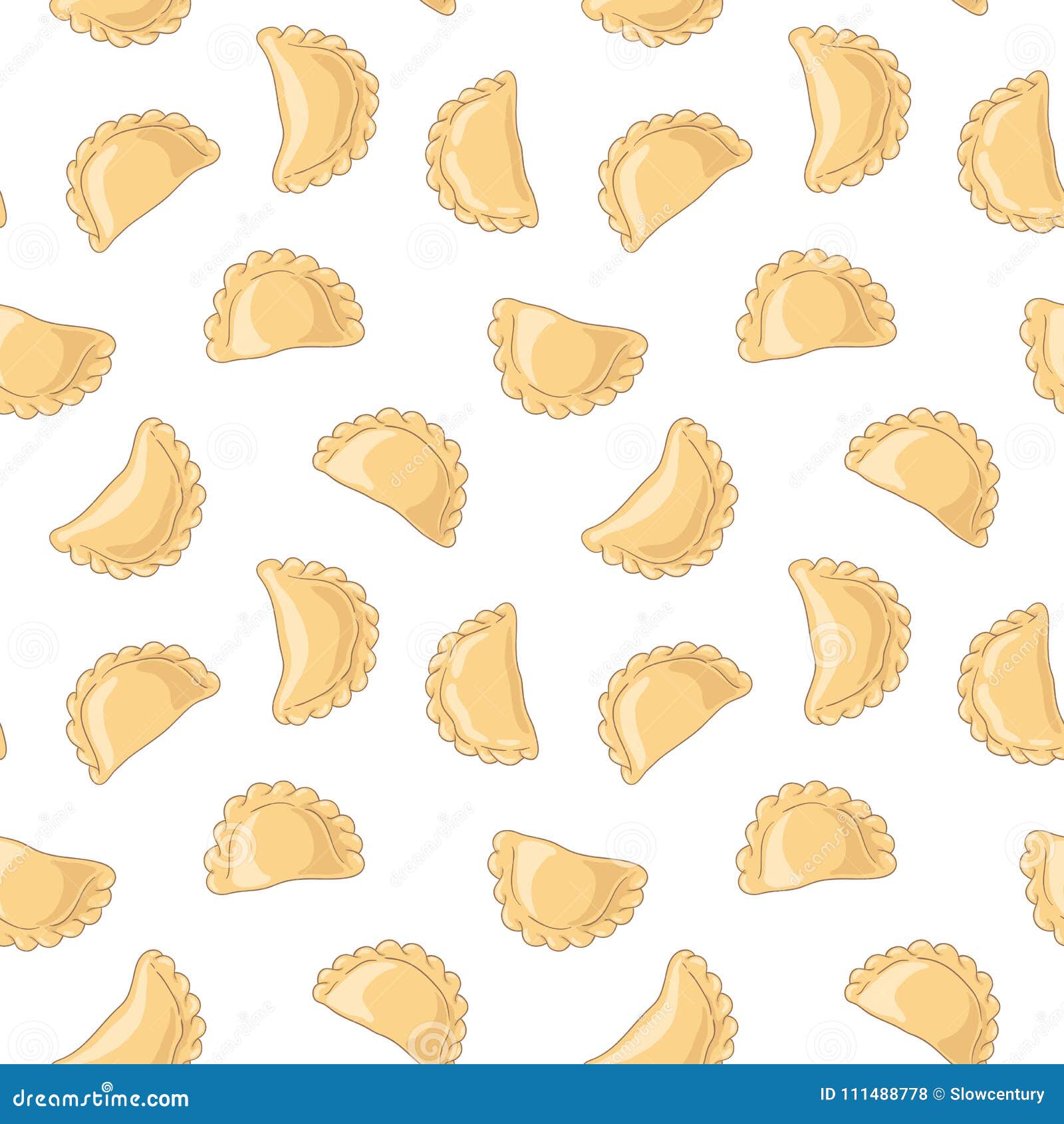 dumplings pierogi, varenyky, pelmeni seamless pattern.  hand drawn .