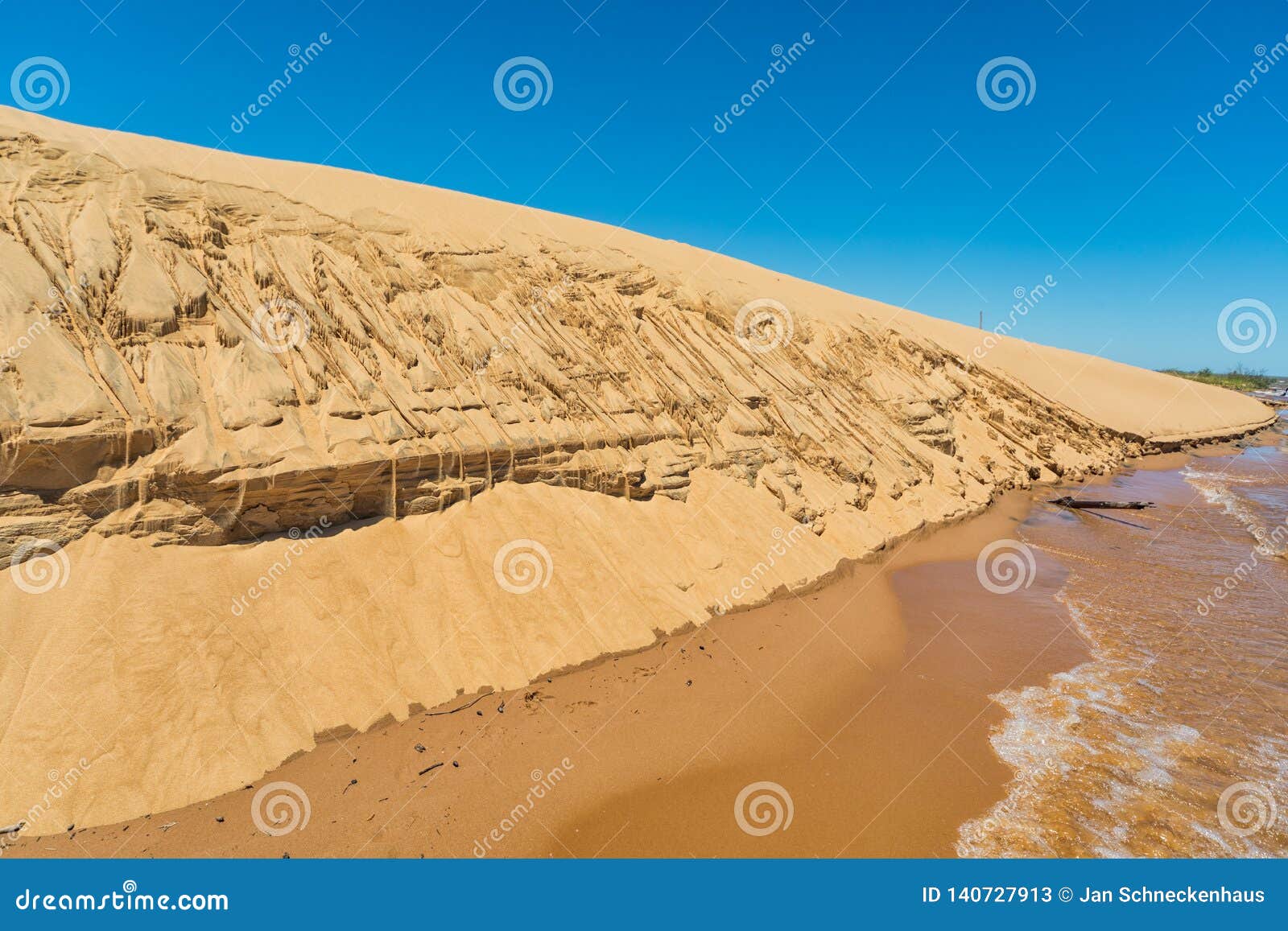 dunes island `las dunas de san cosme y damian` in the middle of the rio parana near the city encarnacion.