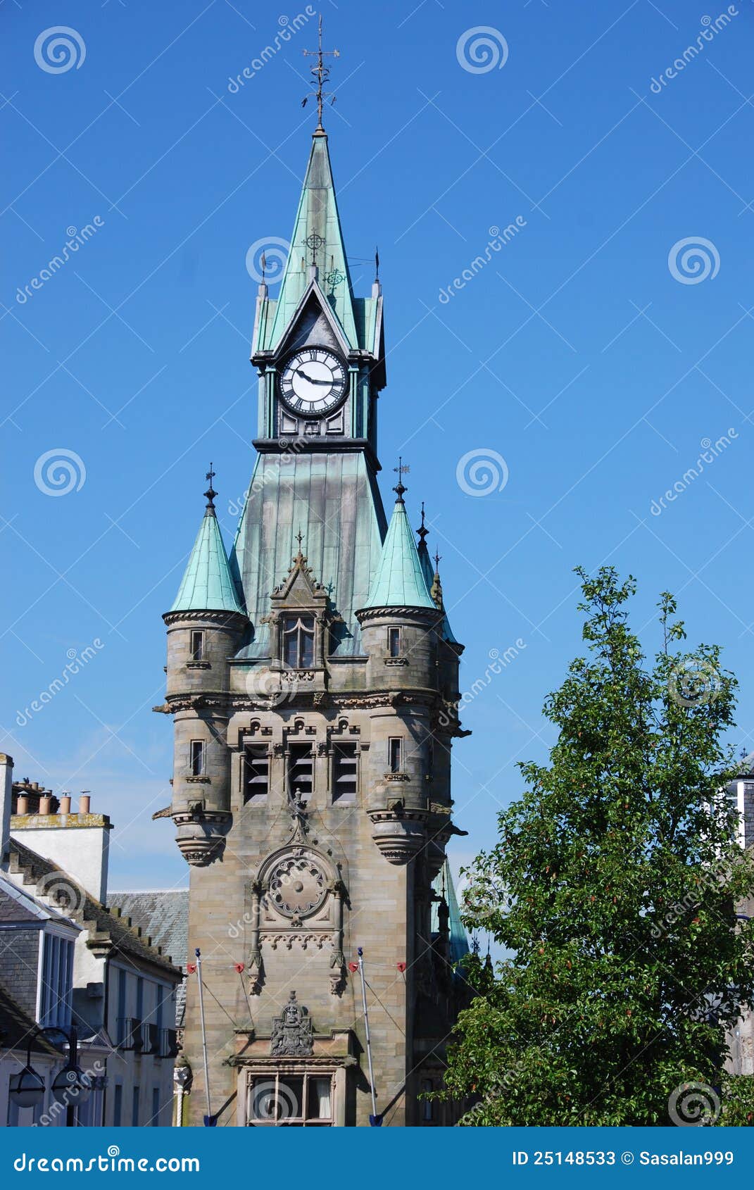 Dunfermline Clock Tower stock image. Image of dunfermline 25148533