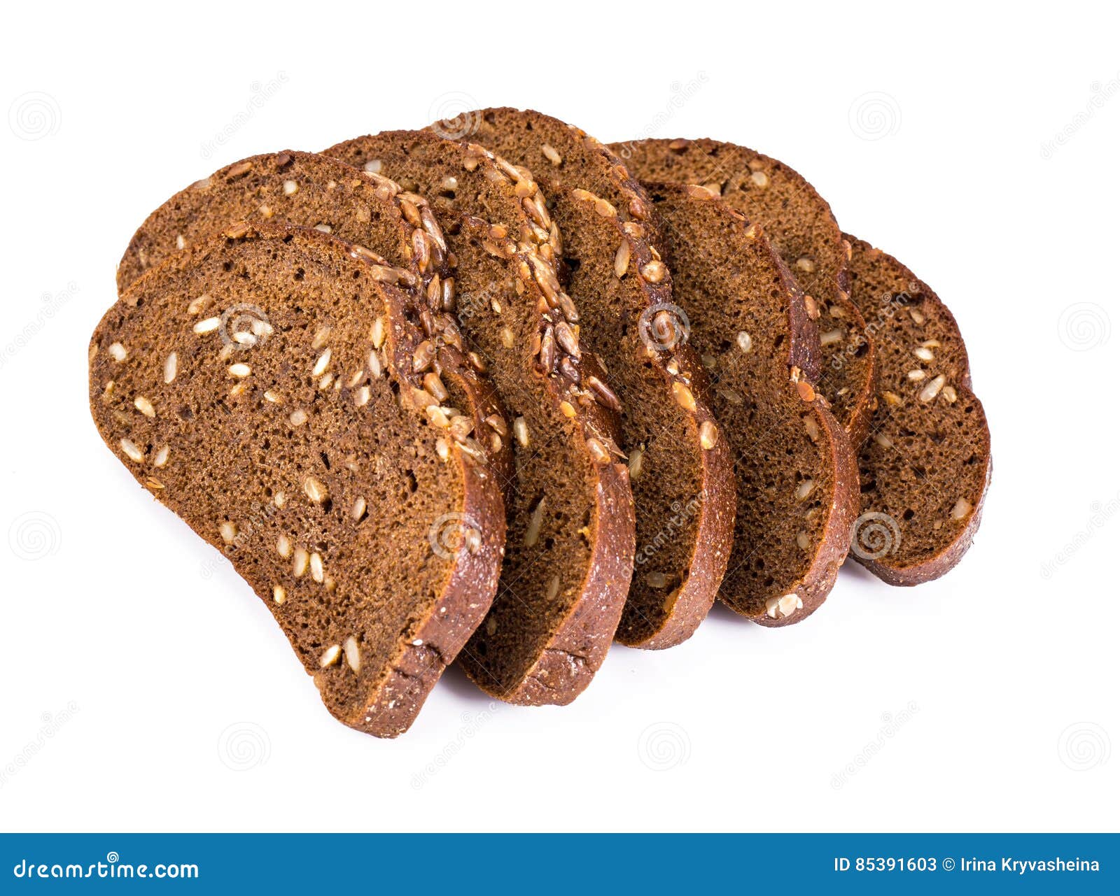 Dunkles Kornbrot Mit Sonnenblumensamen Stockbild - Bild von essen, korn ...