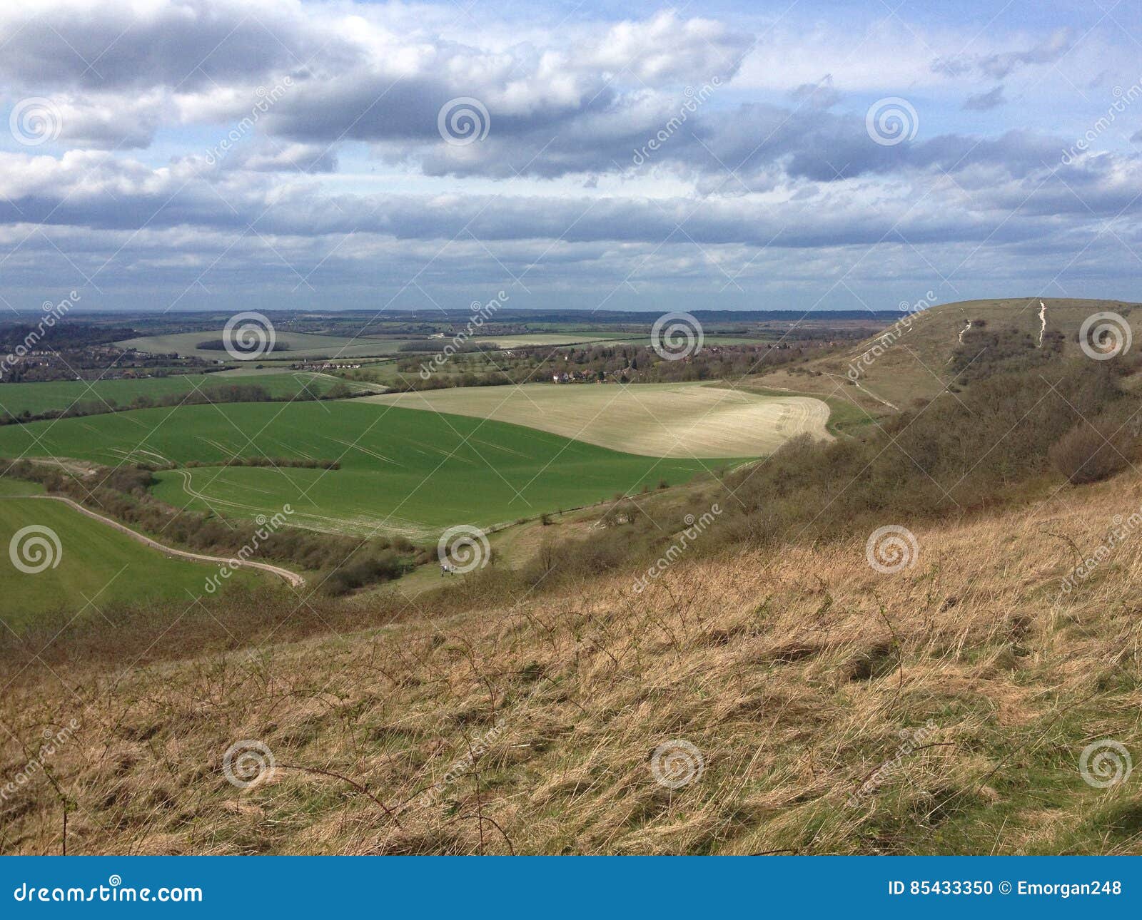 dunstable downs panorama, bedfordshire