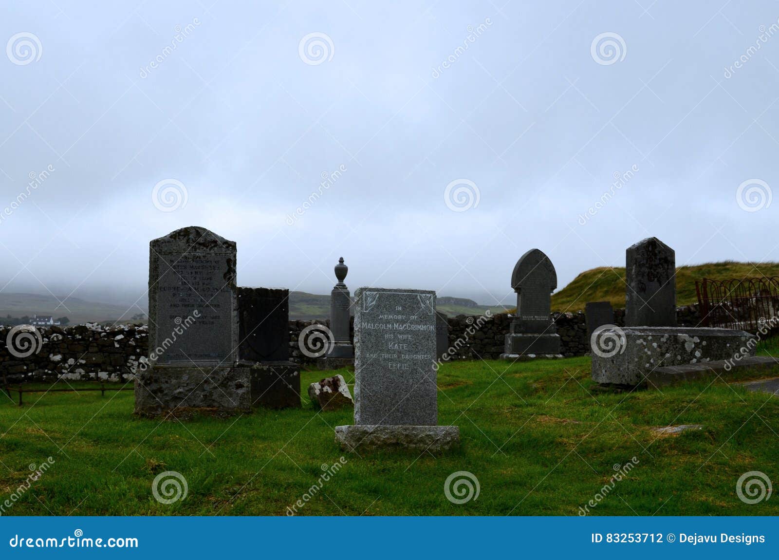Dunvegan Memorial Burial Ground in Scotland Editorial Photography ...