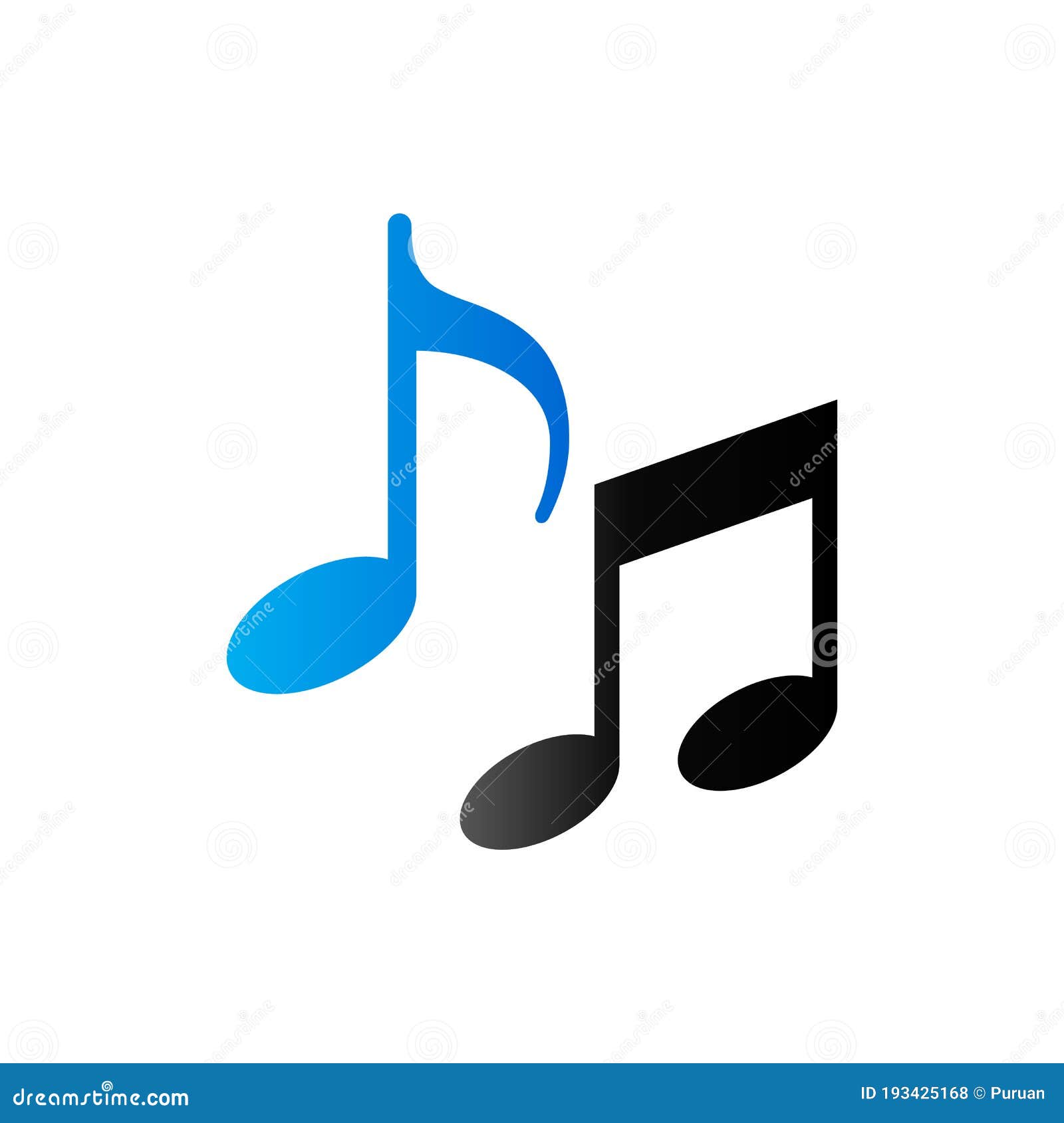 duo tone icon - music notes