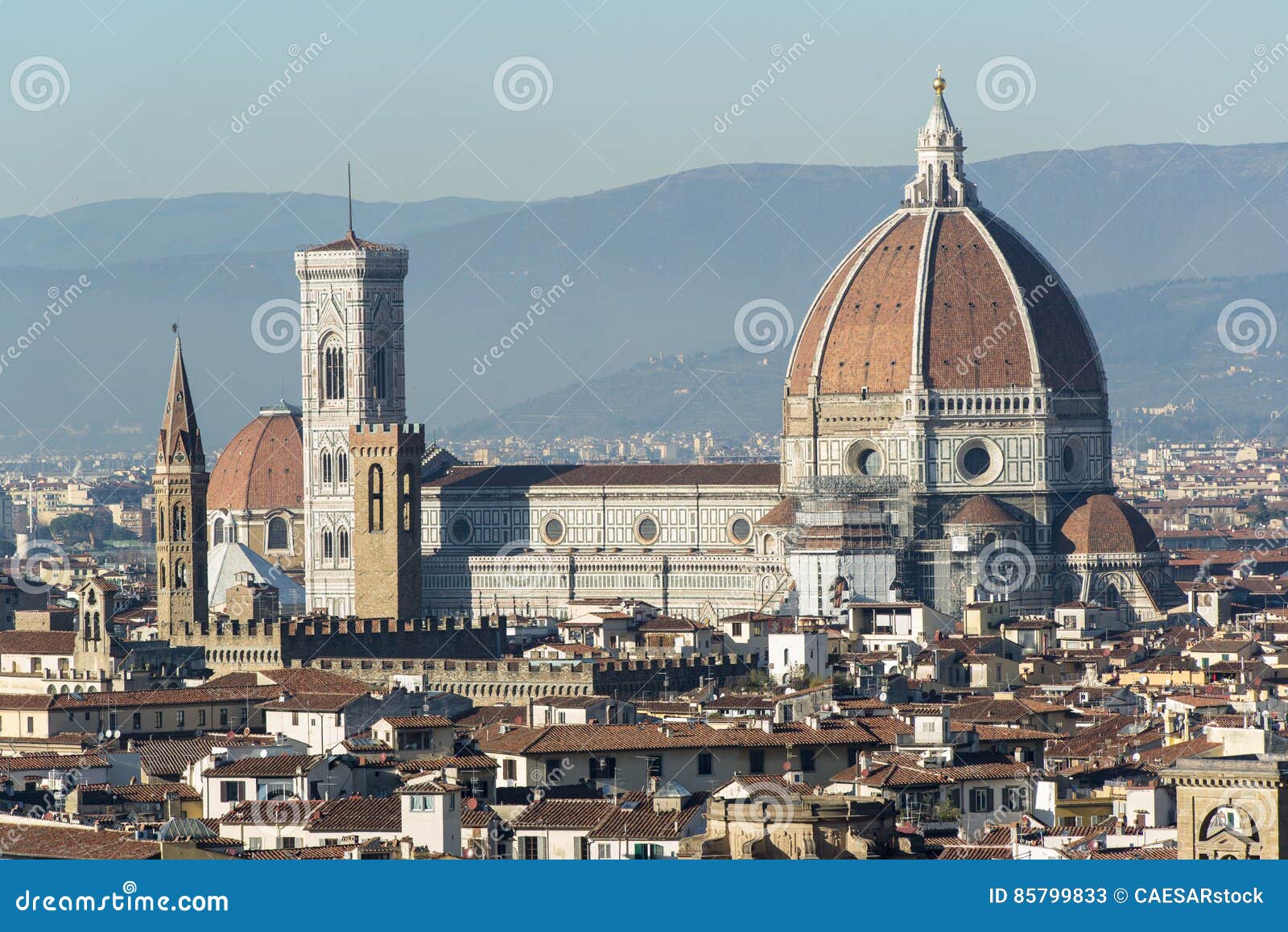duomo - brunelleschi`s cathedral dome in florence