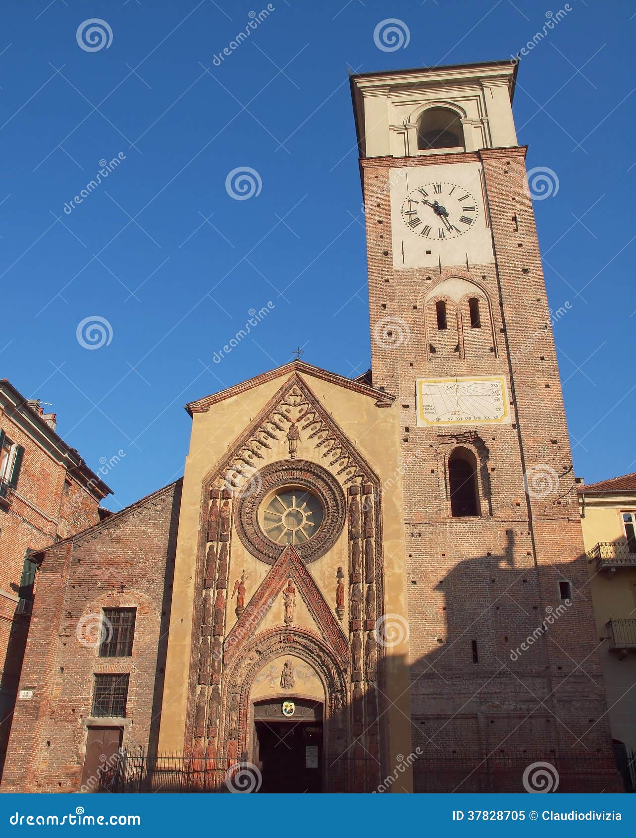 Duomo di Chivasso stock image. Image of church, piedmont 37828705