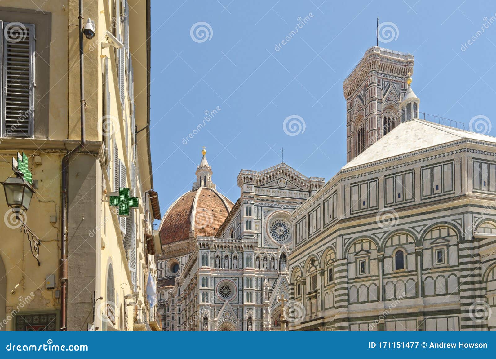 duomo and street of florence, tuscany, italy.