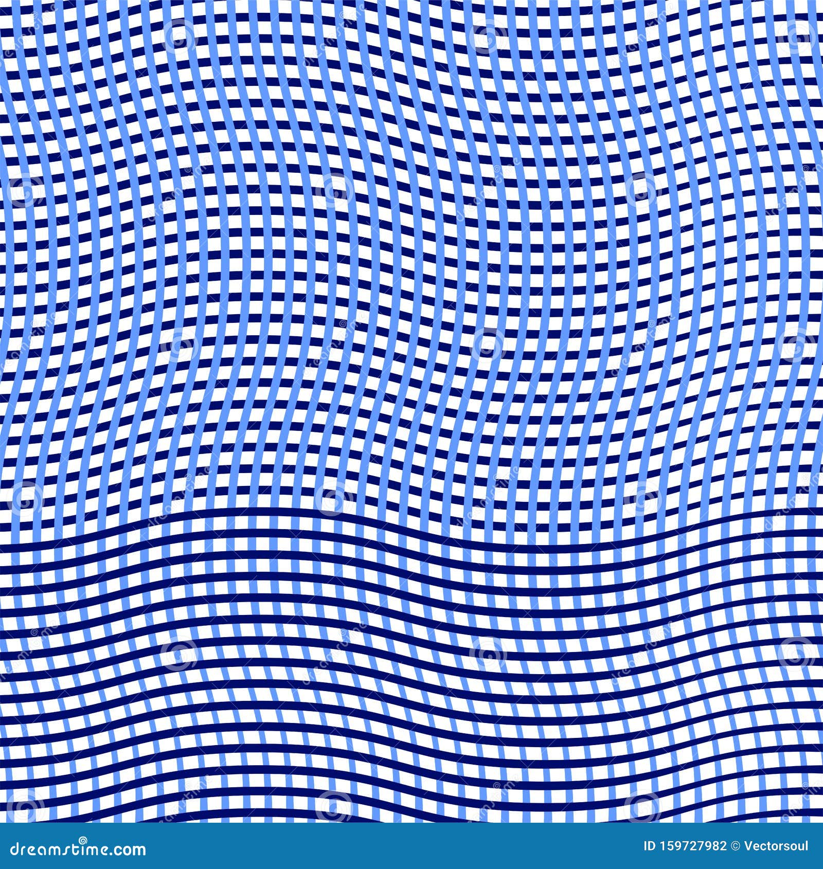 Duotone, 2-color Geometric Pattern of Dense Wavy Lattice, Grid ...