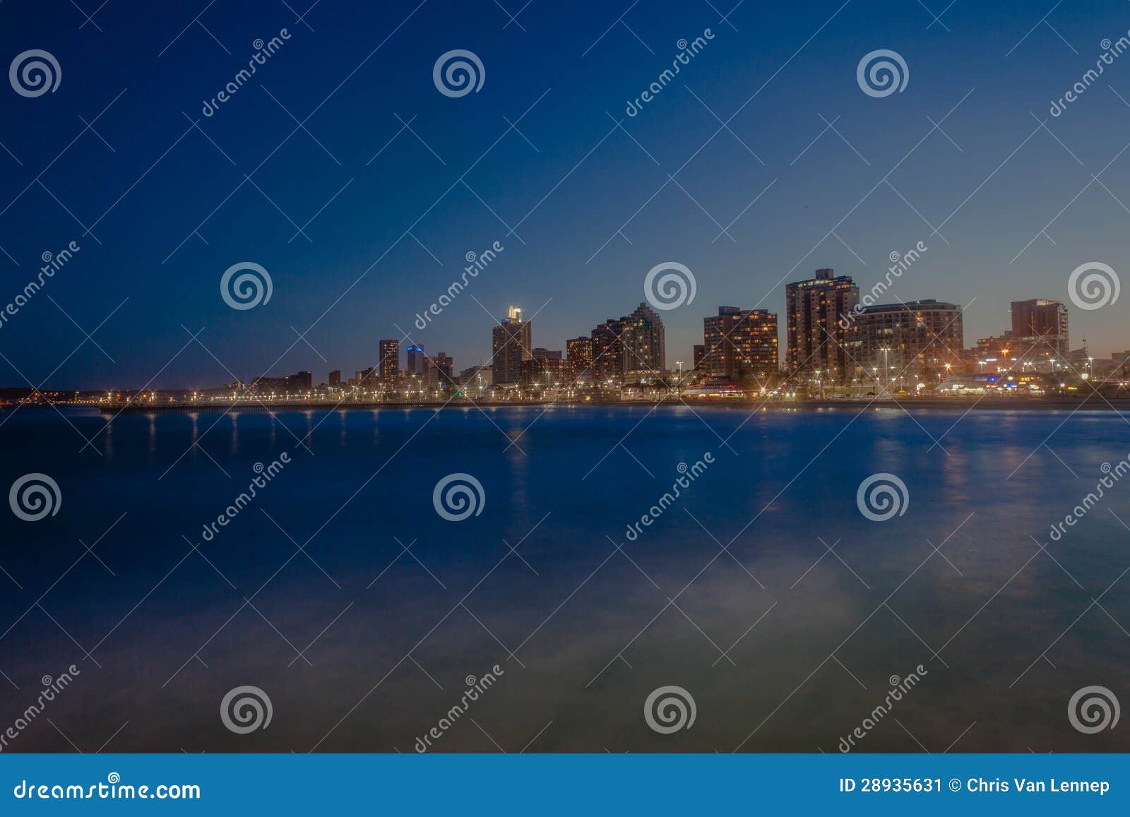 Durban Beachfront Sunset editorial photo. Image of promenade 28935631
