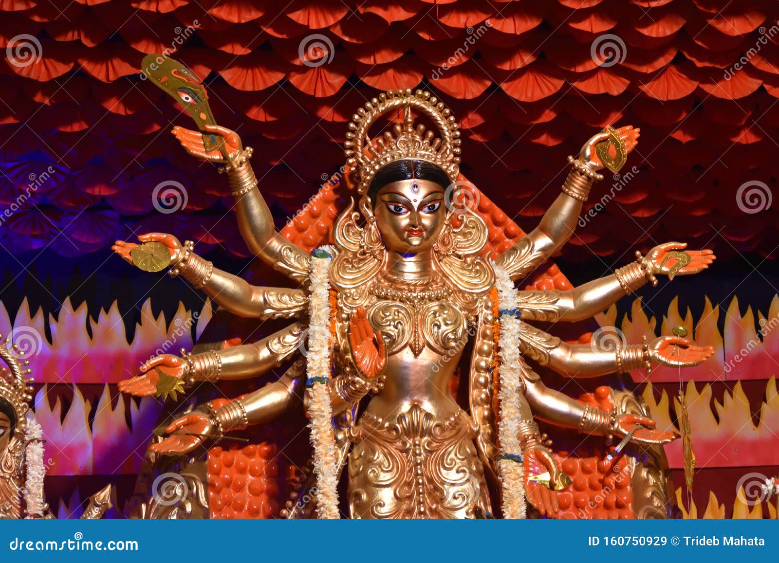 Durga Ma in Kolkata or Indian Festival Stock Image - Image of ...