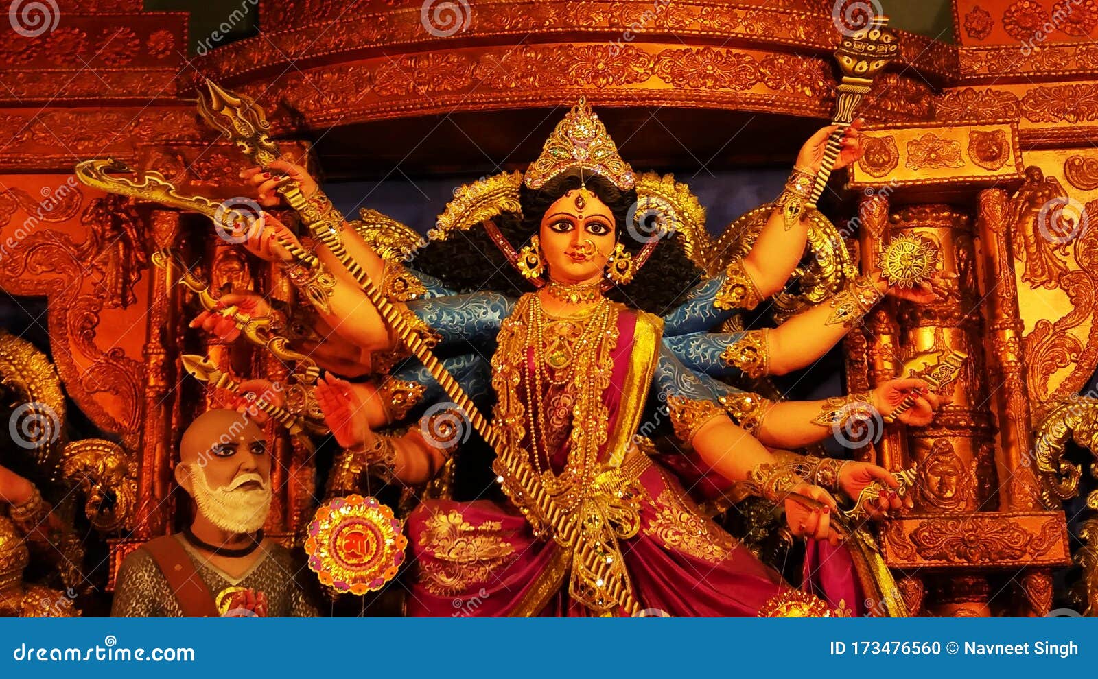 Durga ma in navratri stock photo. Image of durgapuja - 173476560