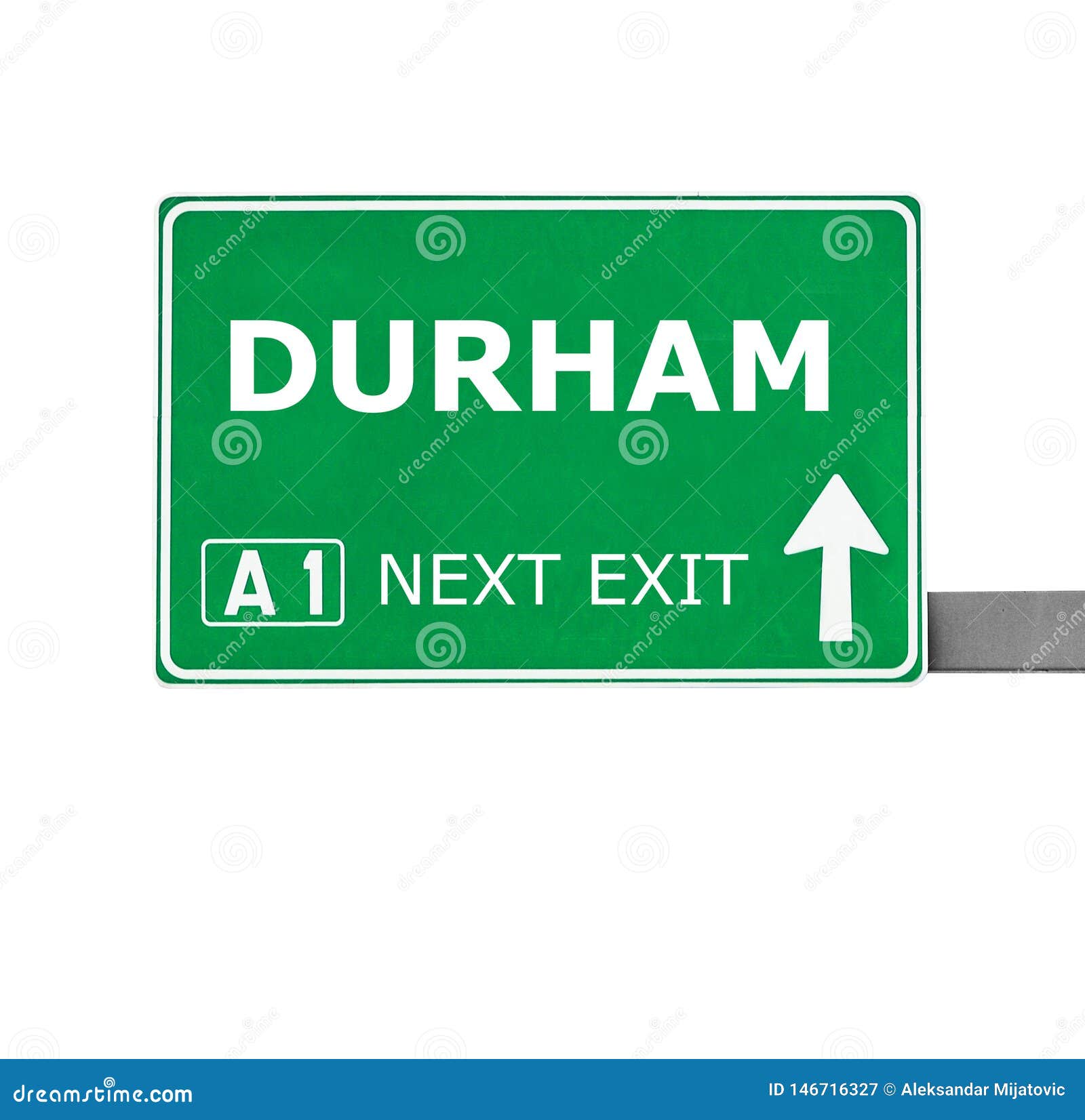 DURHAM Road Sign Isolated on White Stock Image Image of forward