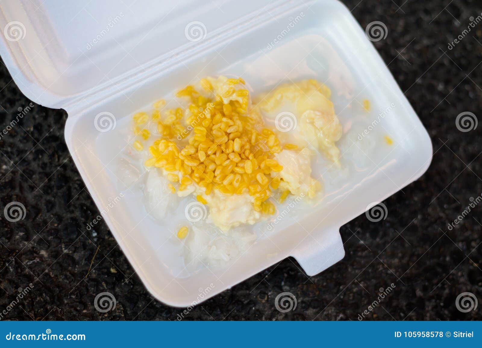Durian Sticky Rice Coconut Milk Stock Photo - Image of delicious, dish