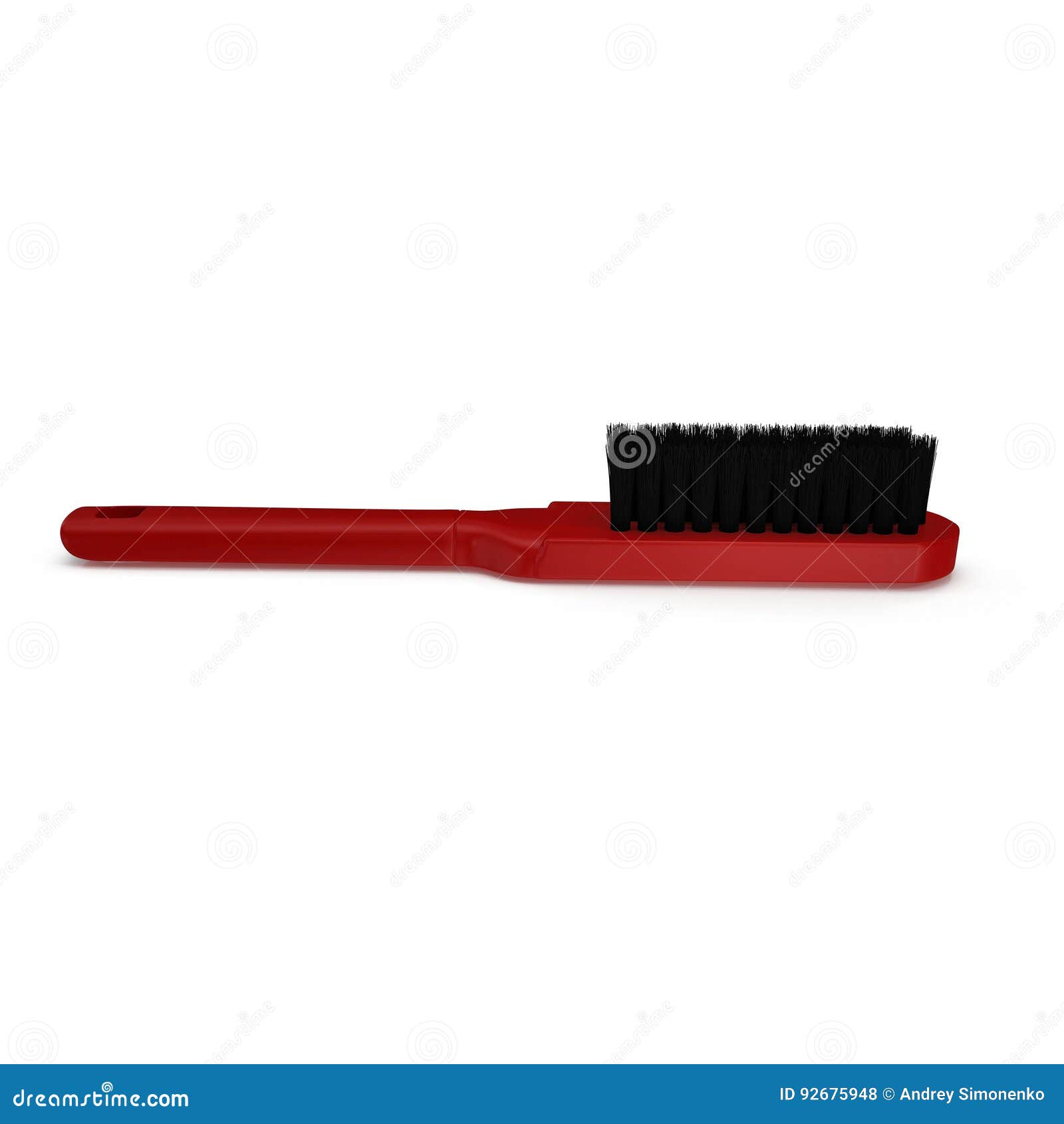 Dust Brush on White. Side View. 3D Illustration Stock Illustration