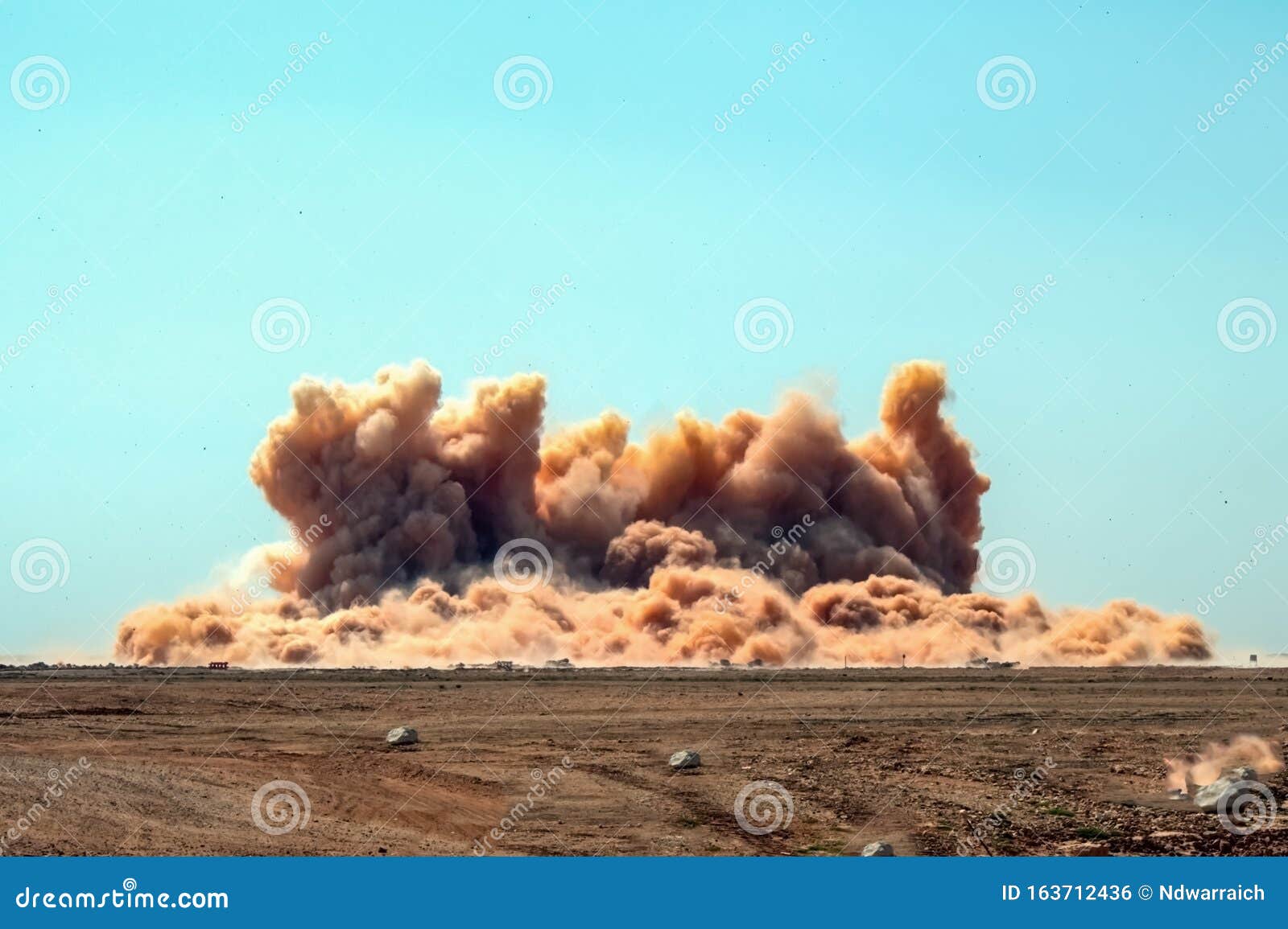 Dust clouds in the desert stock photo. Image of danger 163712436
