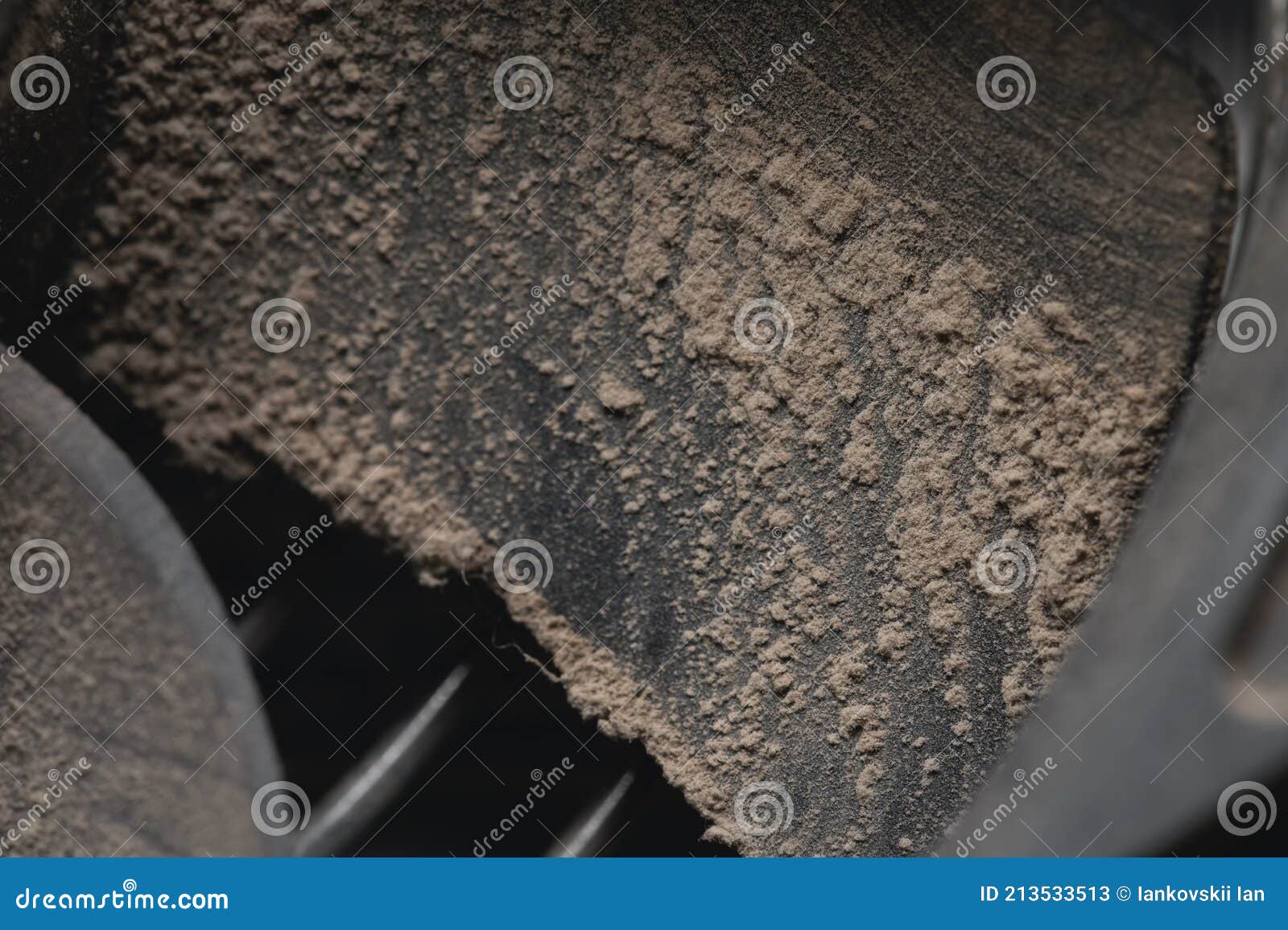 Dust and Dirt on the Blades of the Pc Cpu Cooler. Closeup Stock Image