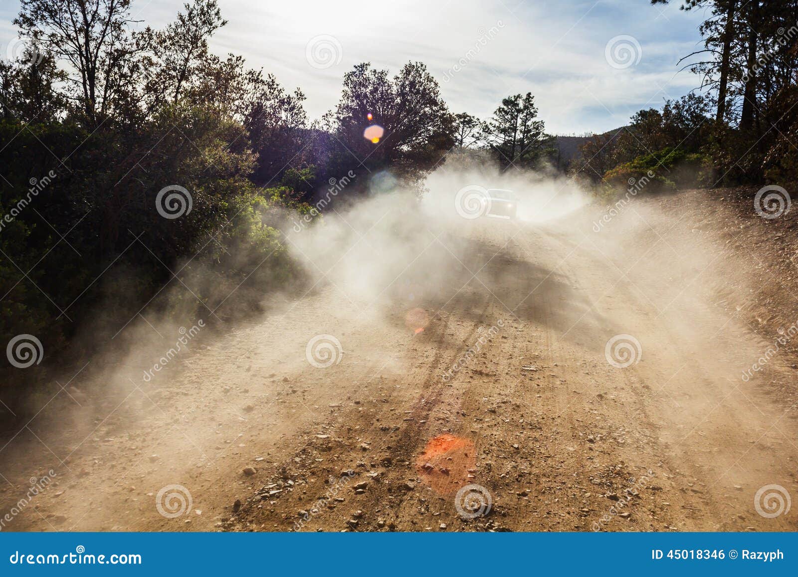 Dust on road stock photo. Image of hill, path, gravel 45018346