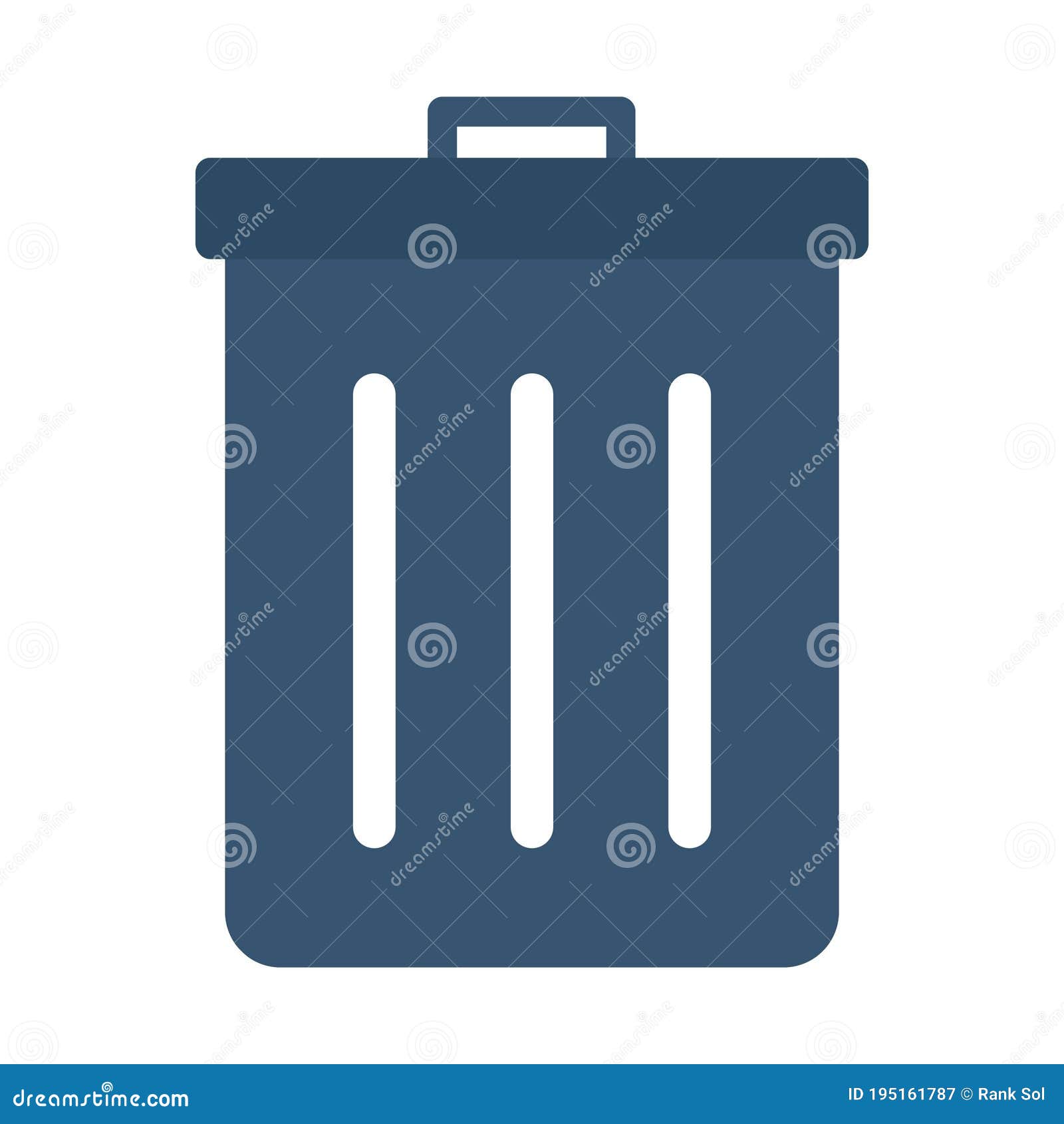 dustbin flat  icon which can easily modify or edit