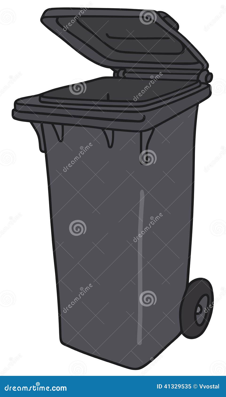 Dustbin stock vector. Illustration of trash, cartoon - 41329535