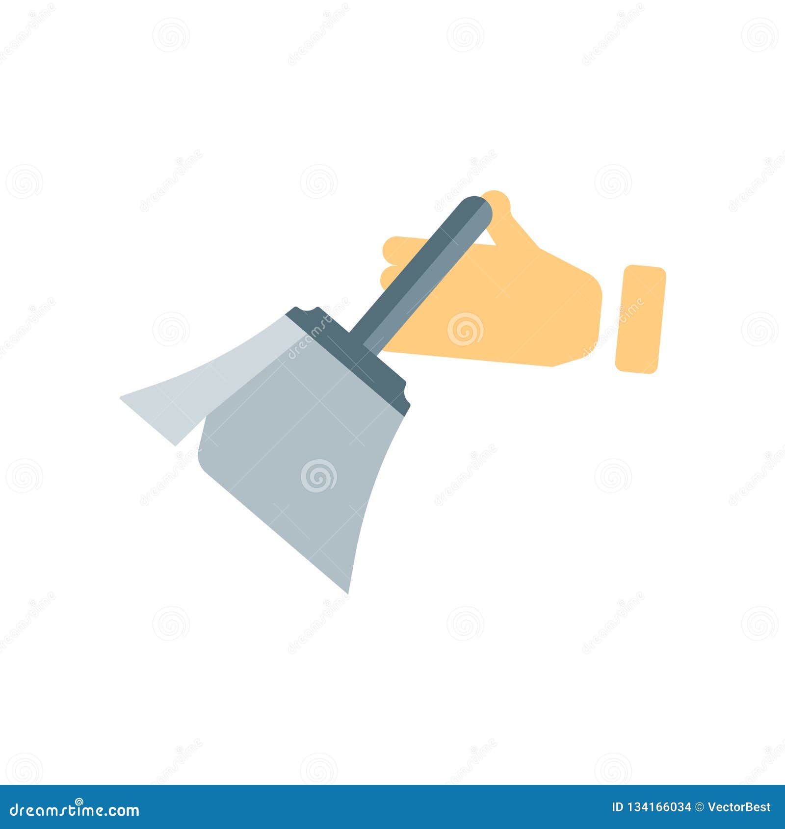 Dusting Off Isolated Cartoon Vector Illustrations.