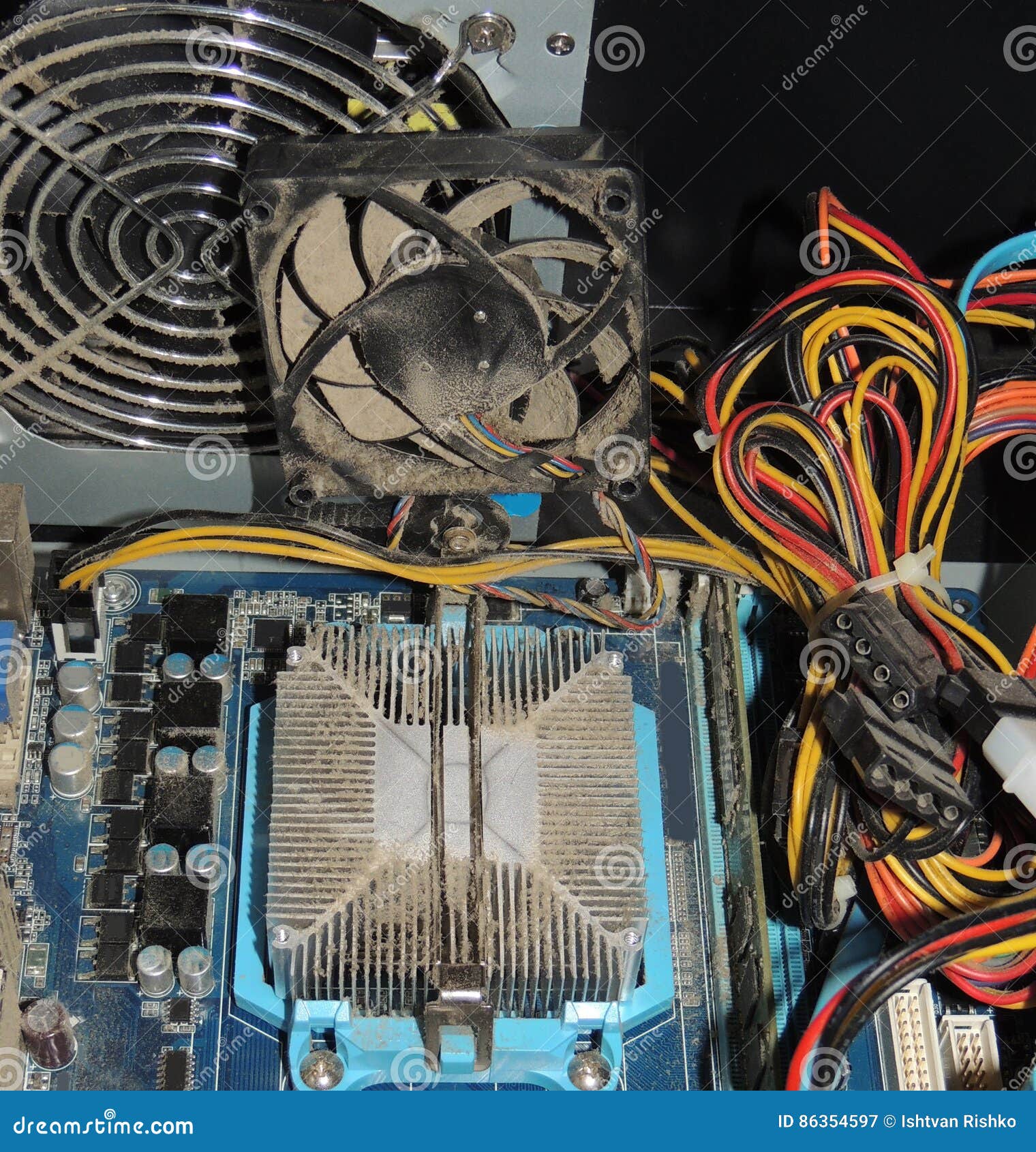 dusty cpu stock image