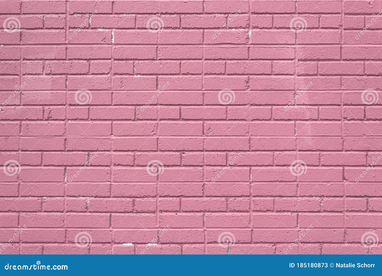 Dusty Rose Colored Painted Brick Wall, Creative Copy Space Stock Image