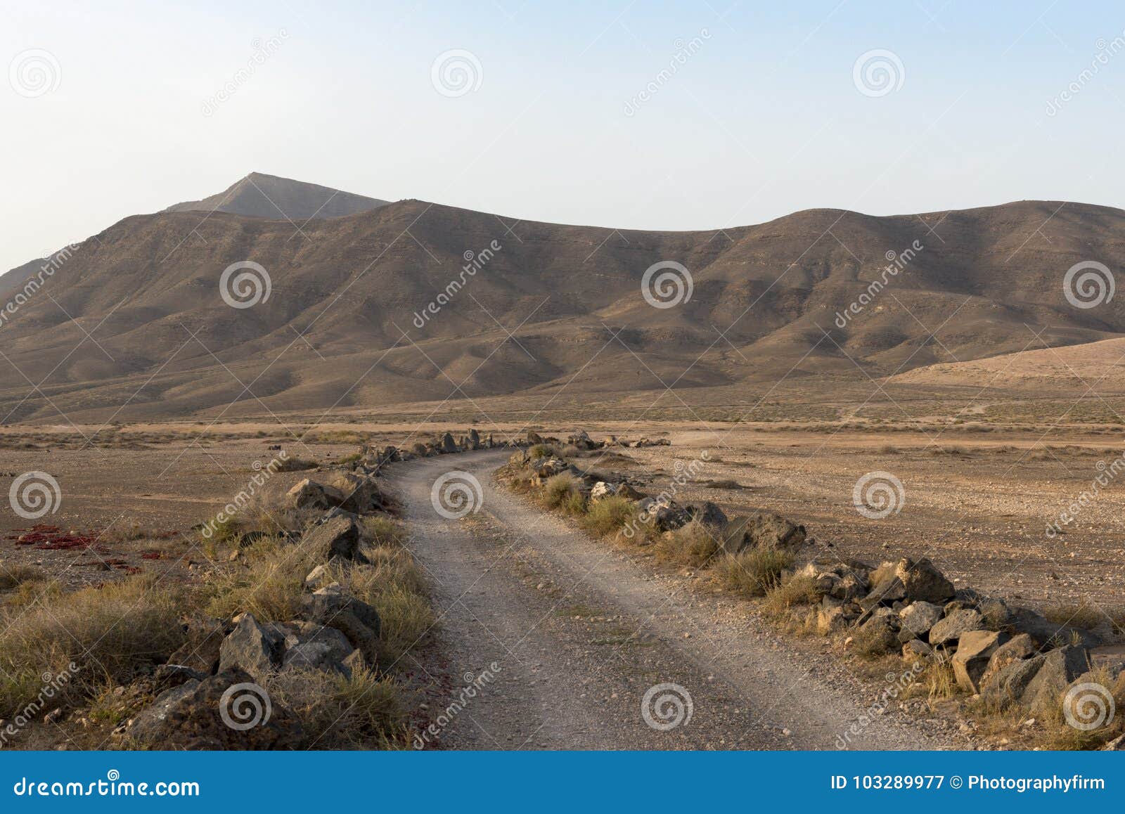 dusty track looking towards montana roja