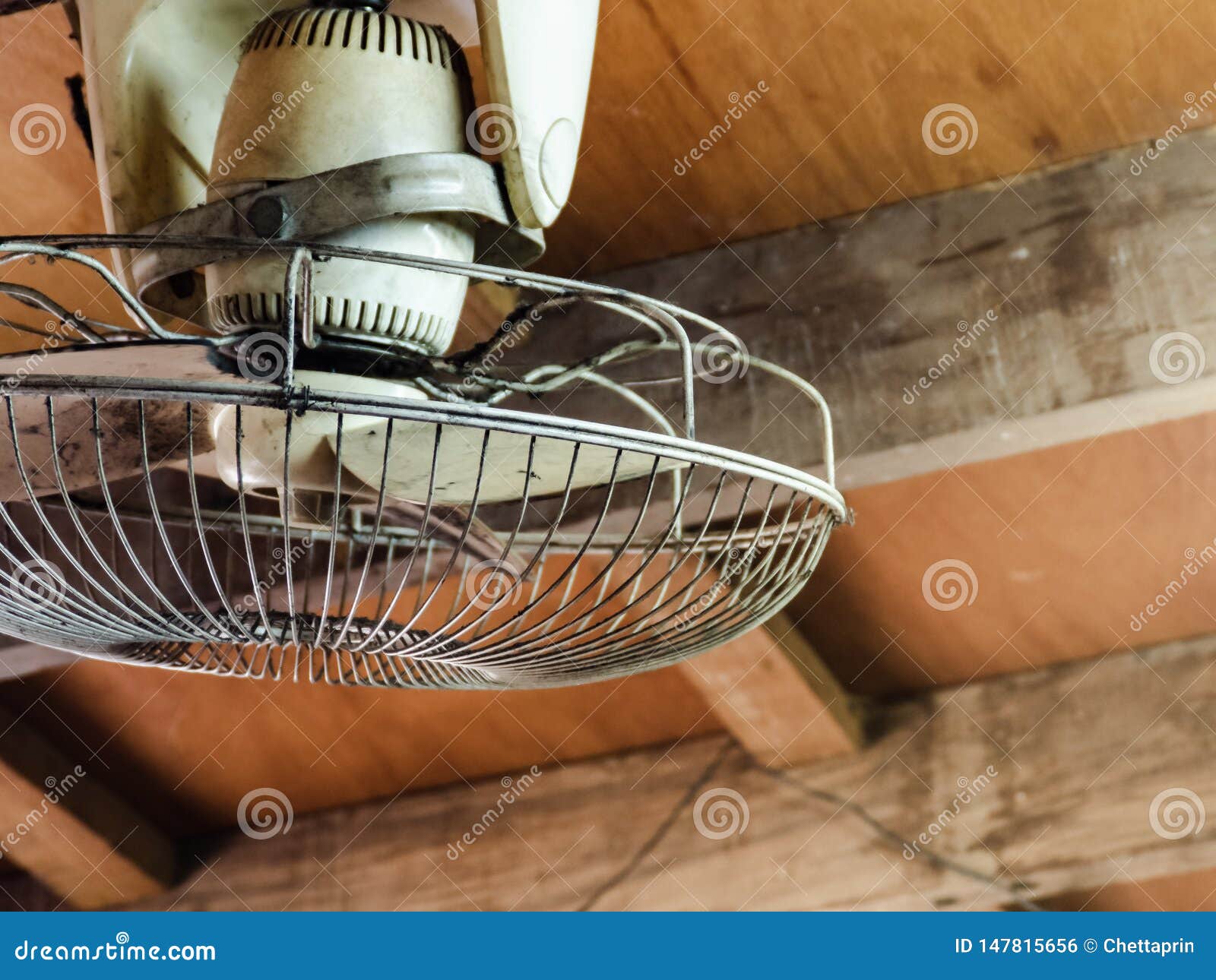 Dusty Vintage Looking Electric Ceiling Fan Stock Photo Image Of