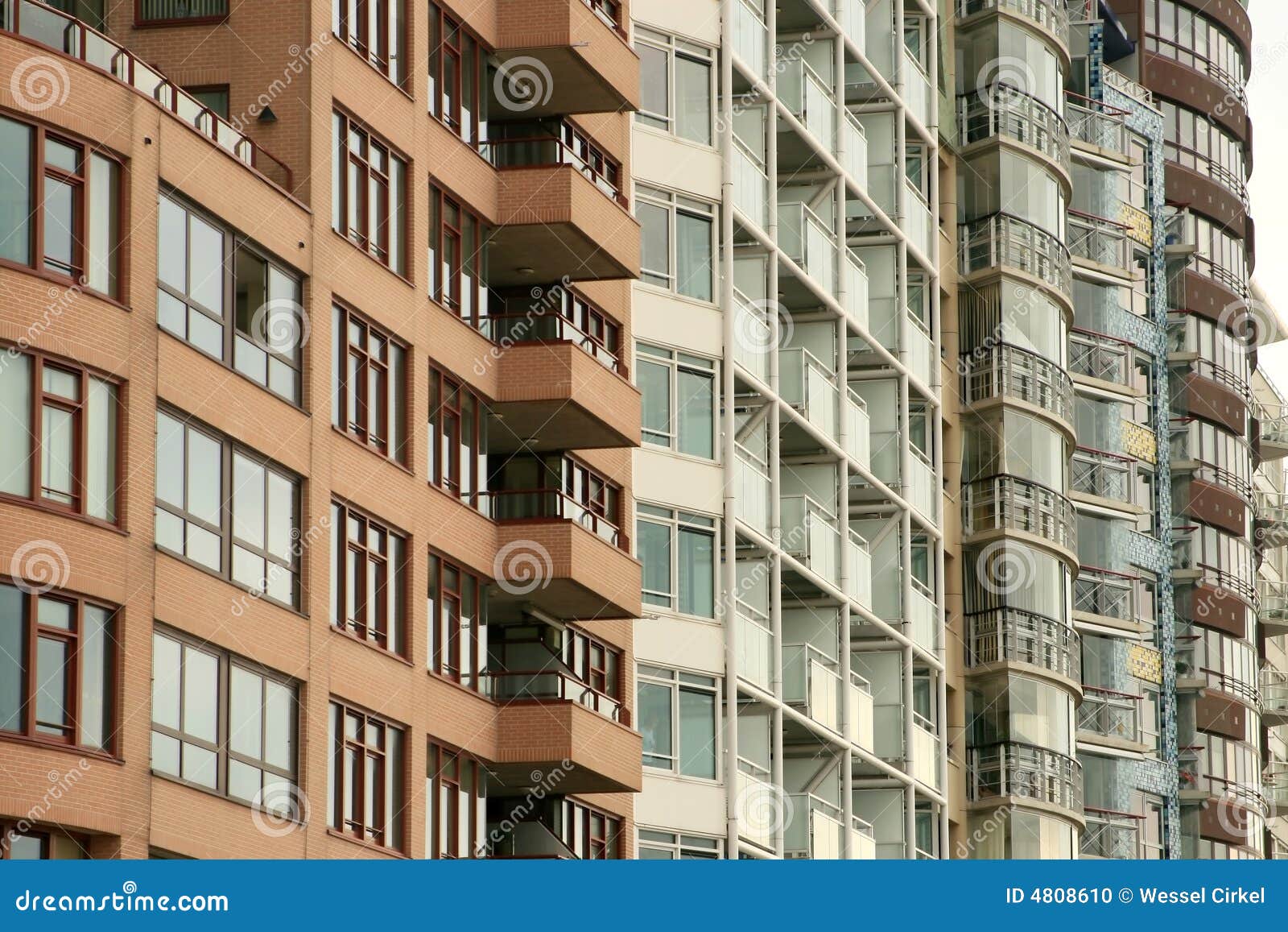 Dutch block of apartments stock photo. Image of home, house 4808610