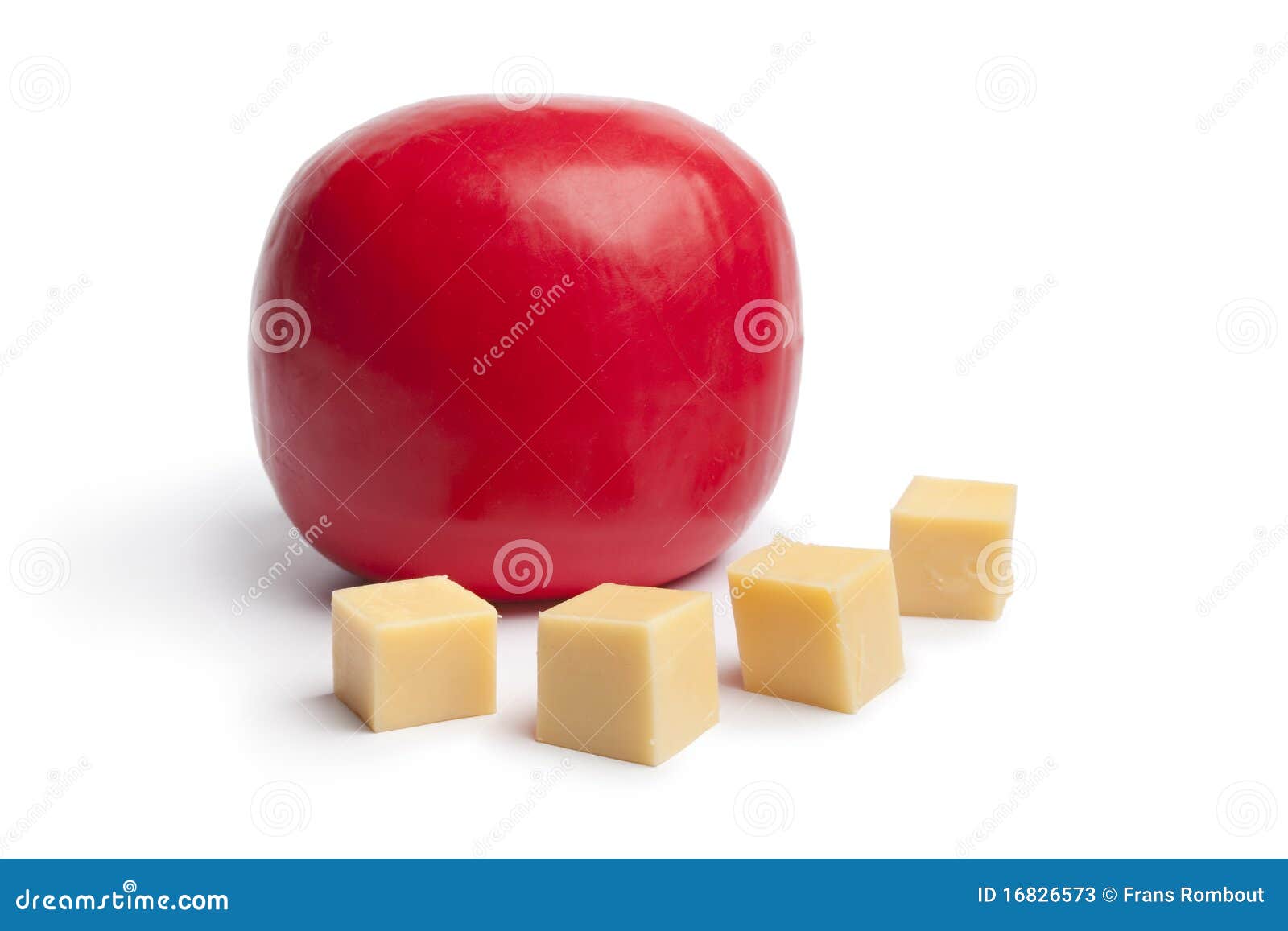 Dutch Edam Cheese With Cubes Stock Image - Image of snack, traditional