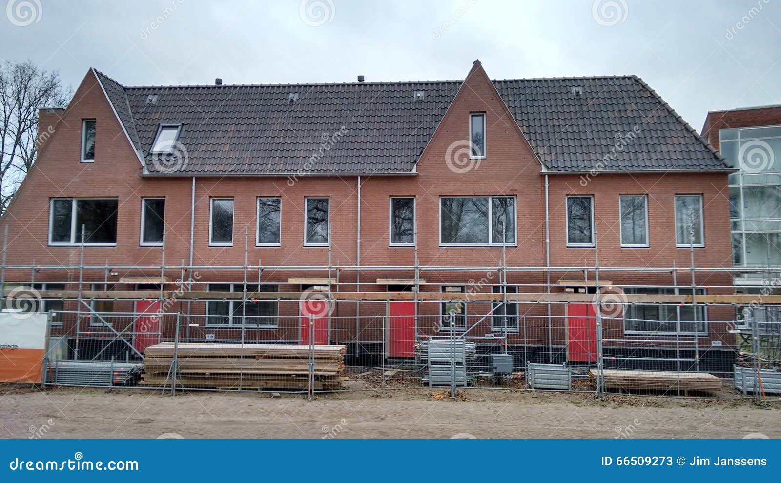Dutch housing stock image. Image of brick, construction 66509273