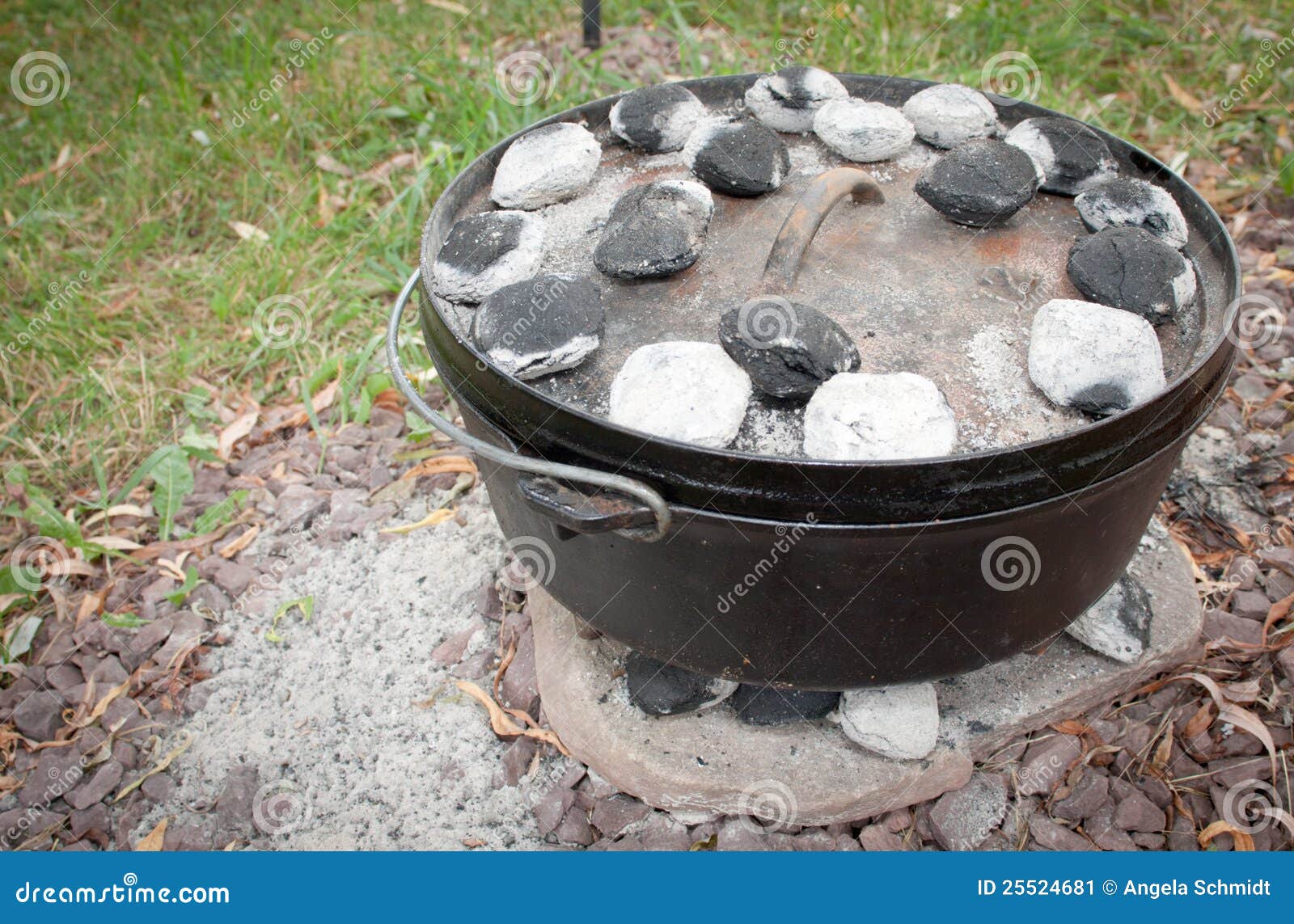 Dutch Oven Dinner Cooking stock image. Image of oven 25524681