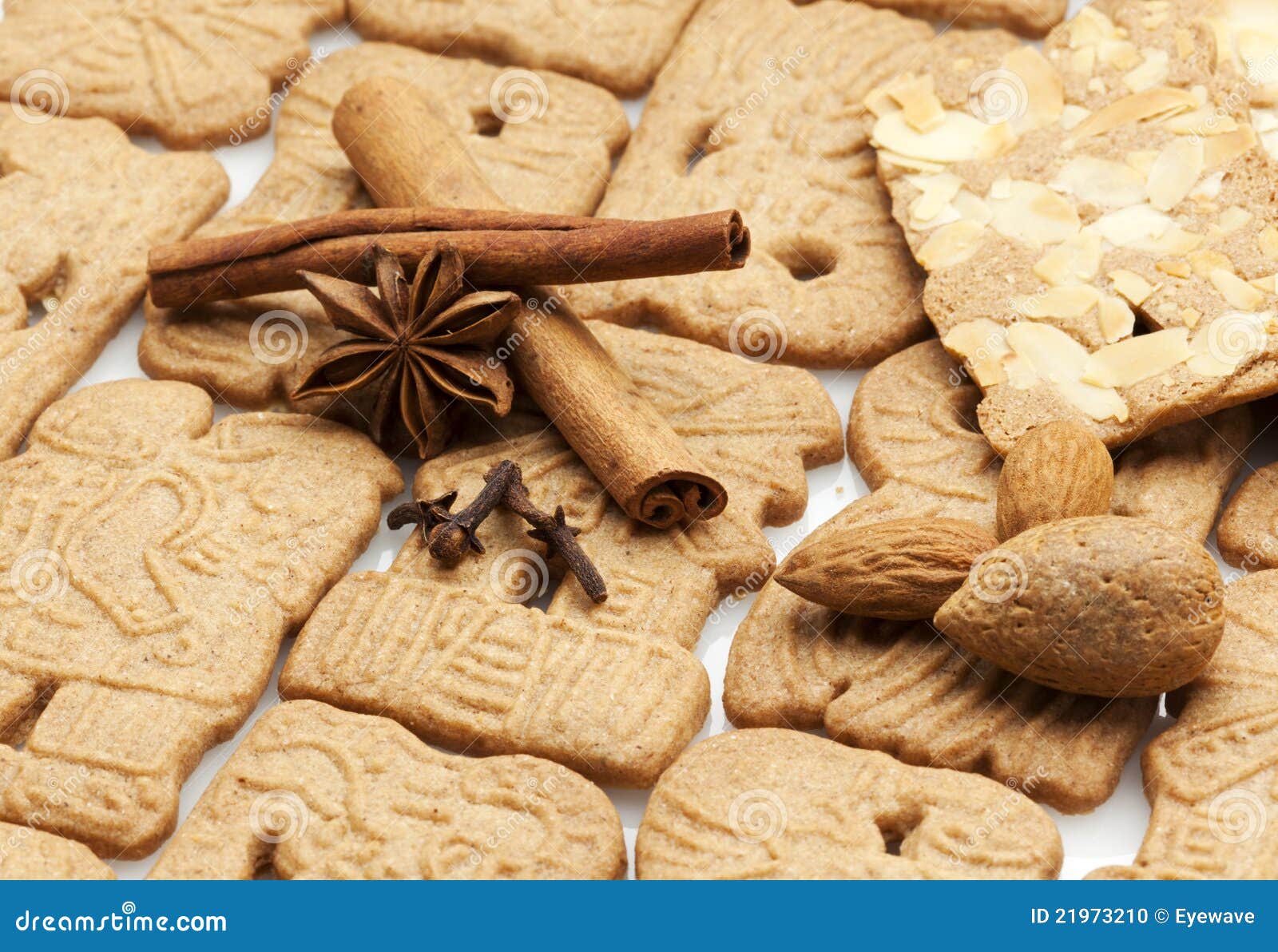 Dutch Speculaas Biscuits and Ingredients Stock Photo Image of season