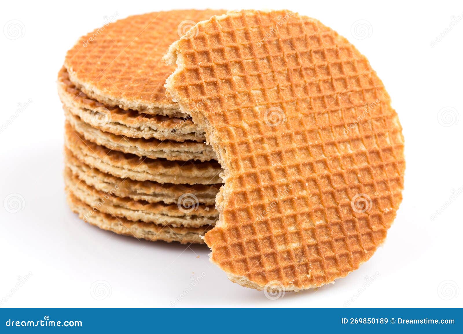 Dutch waffle stock image. Image of biscuit, breakfast 269850189